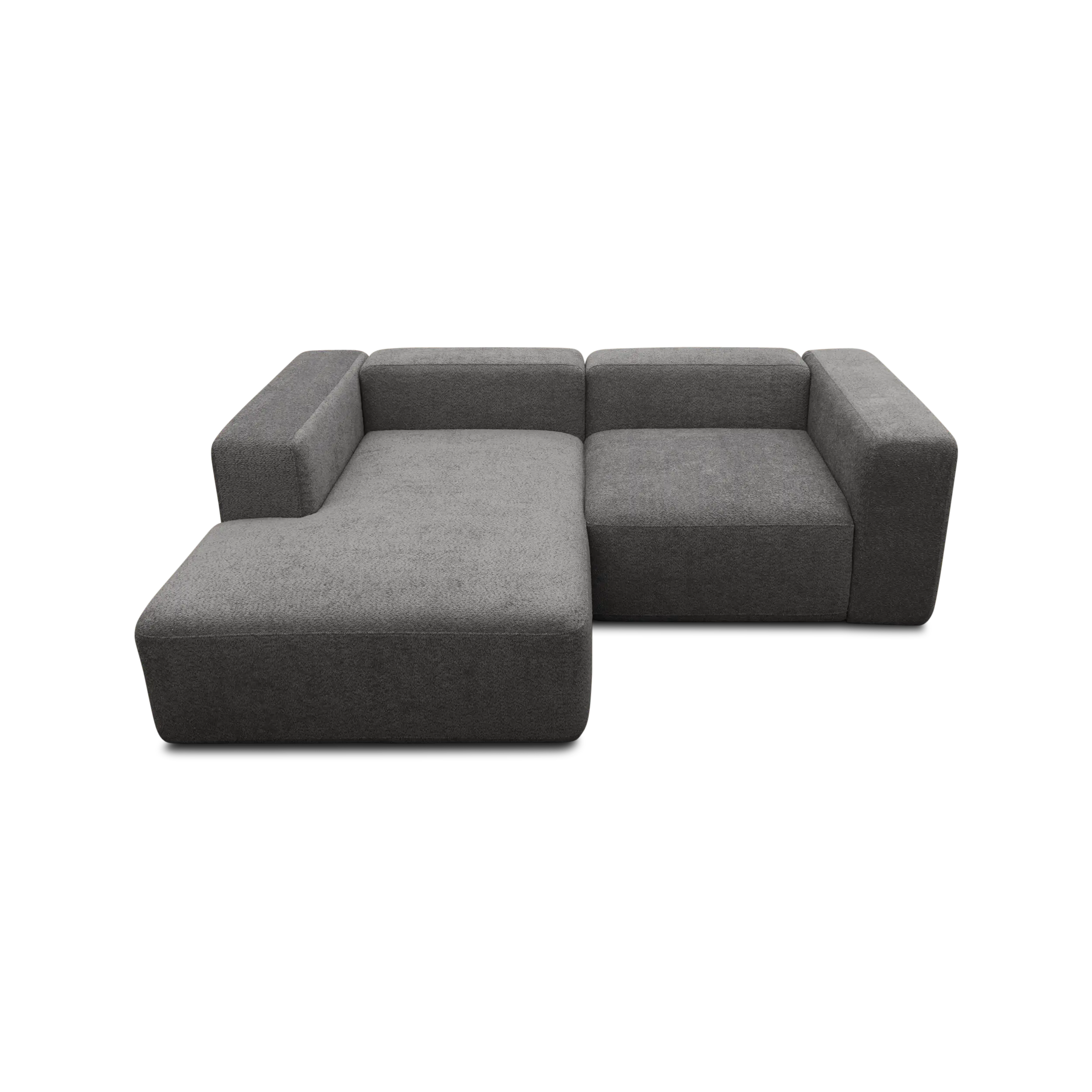 Ecksofa klein, Longchair links, Graphite