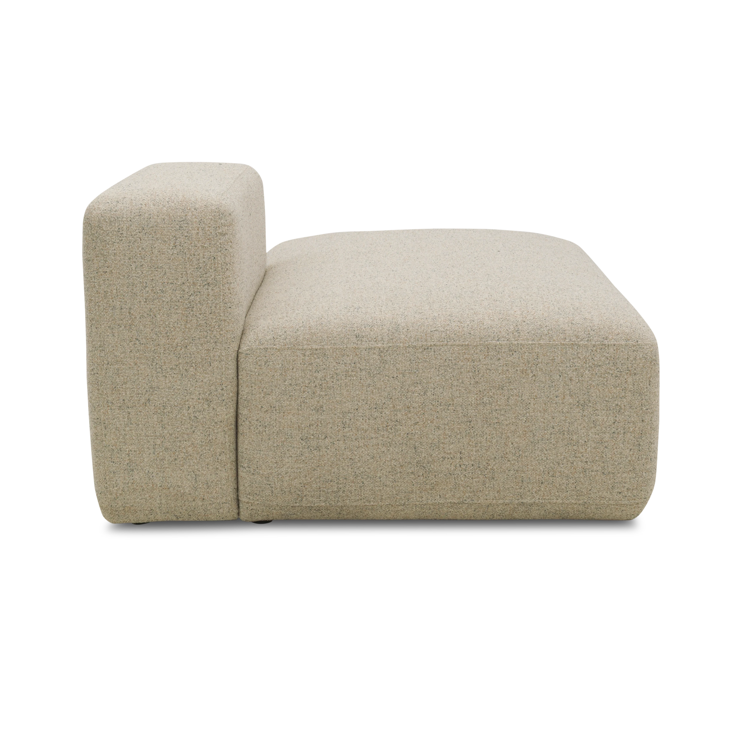 Ottomane-Modul rechts, Beige-Petrol