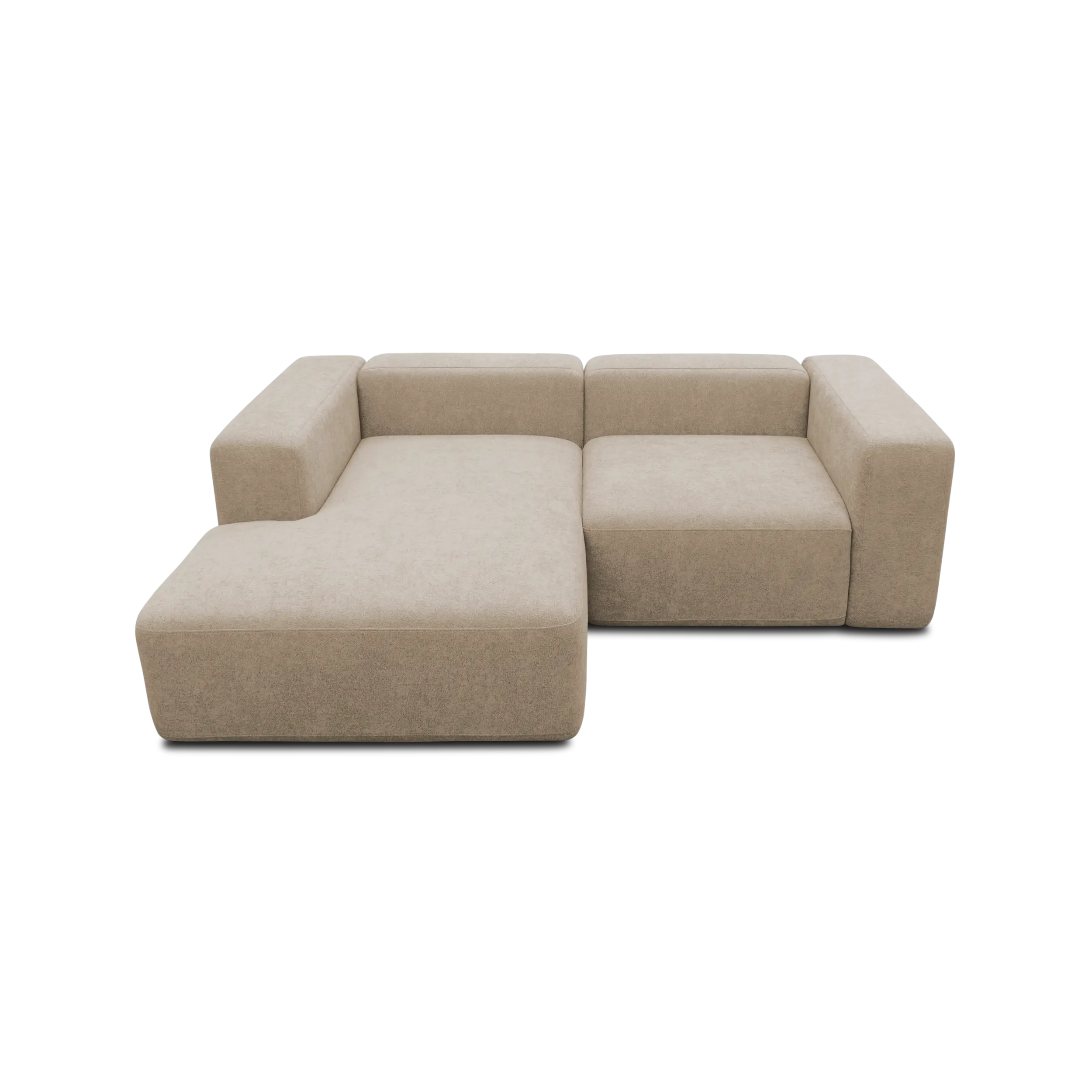 Ecksofa klein, Longchair links, Taupe