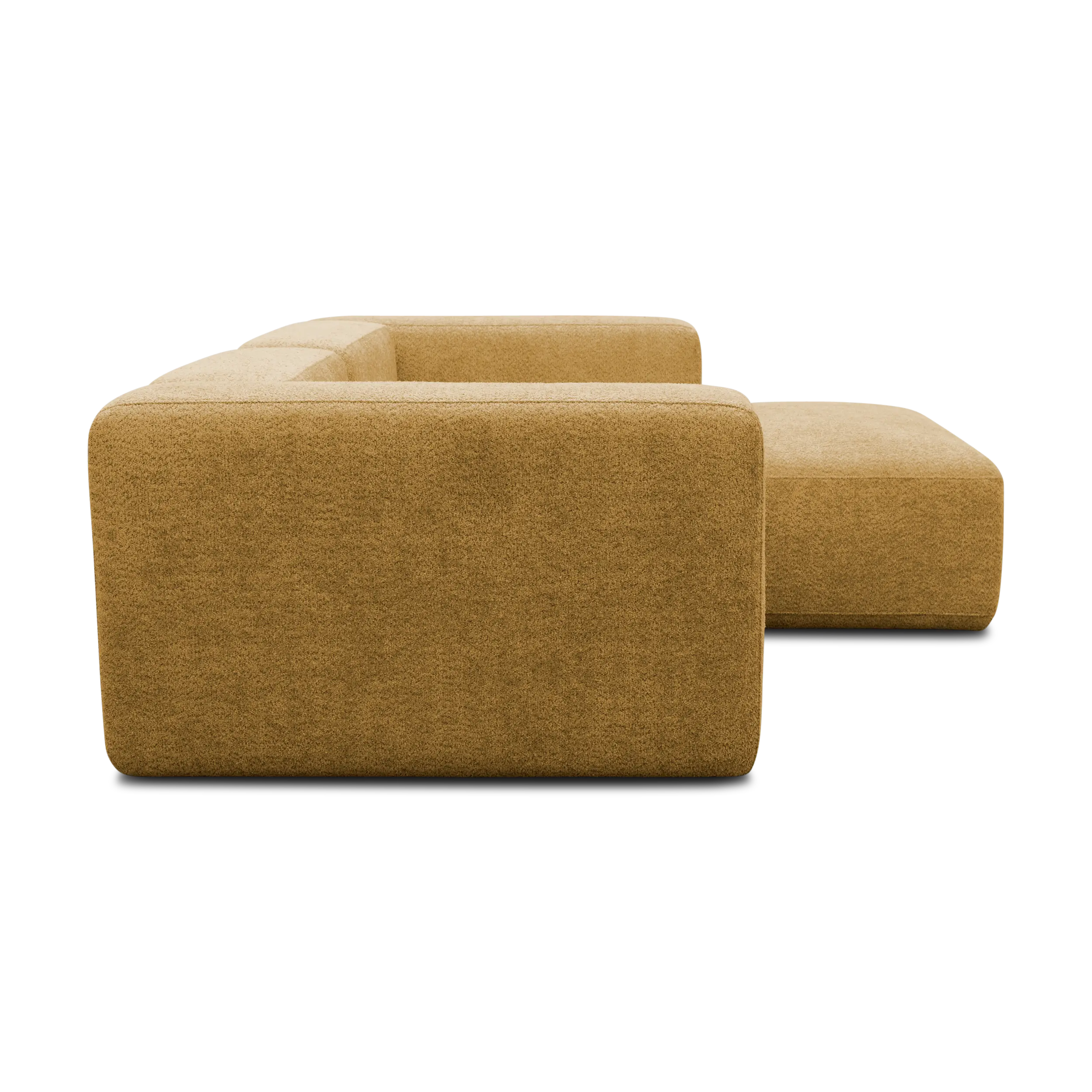 Ecksofa klein, Longchair rechts, Amber