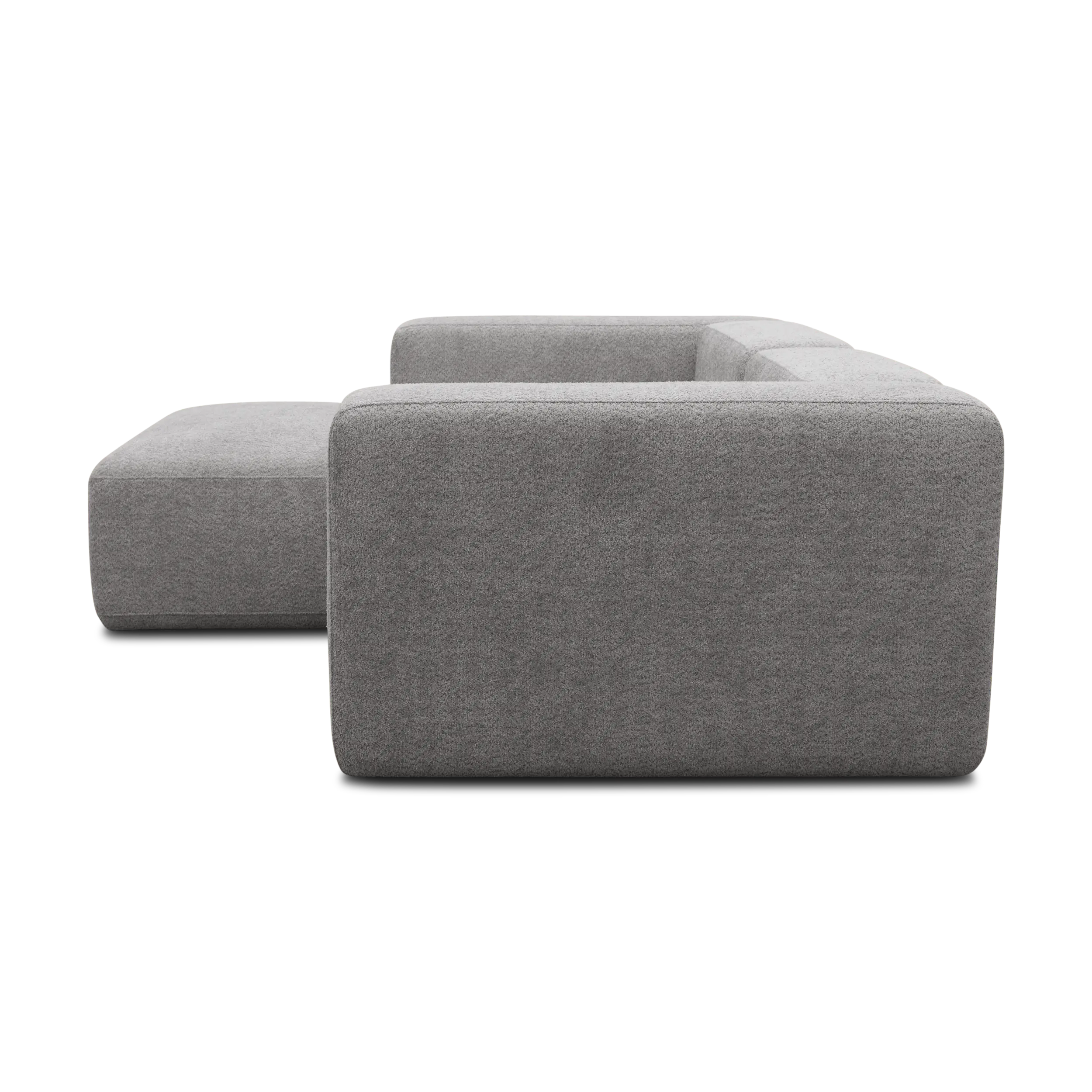 Ecksofa klein, Longchair links, Grau