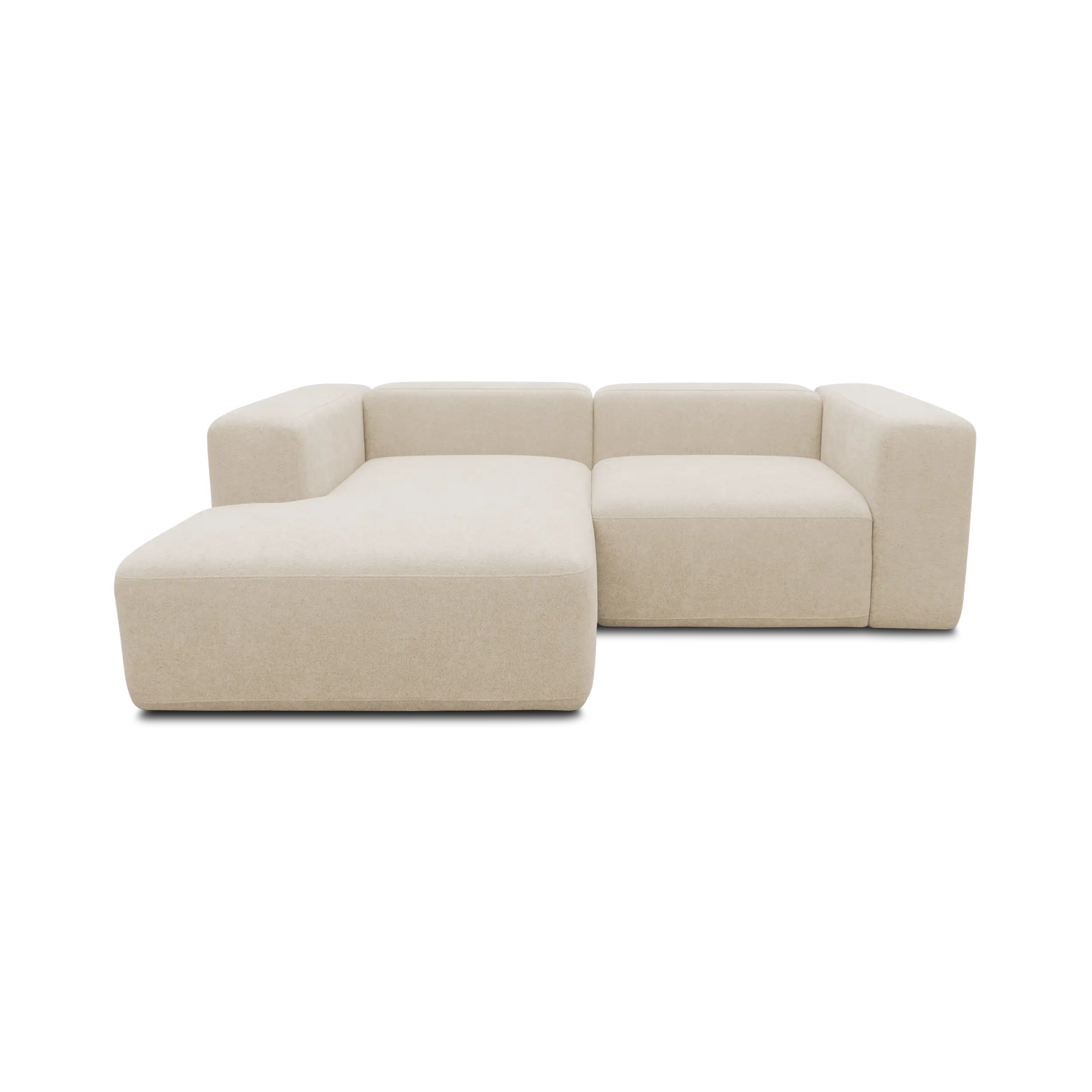 Ecksofa klein, Longchair links, Beige