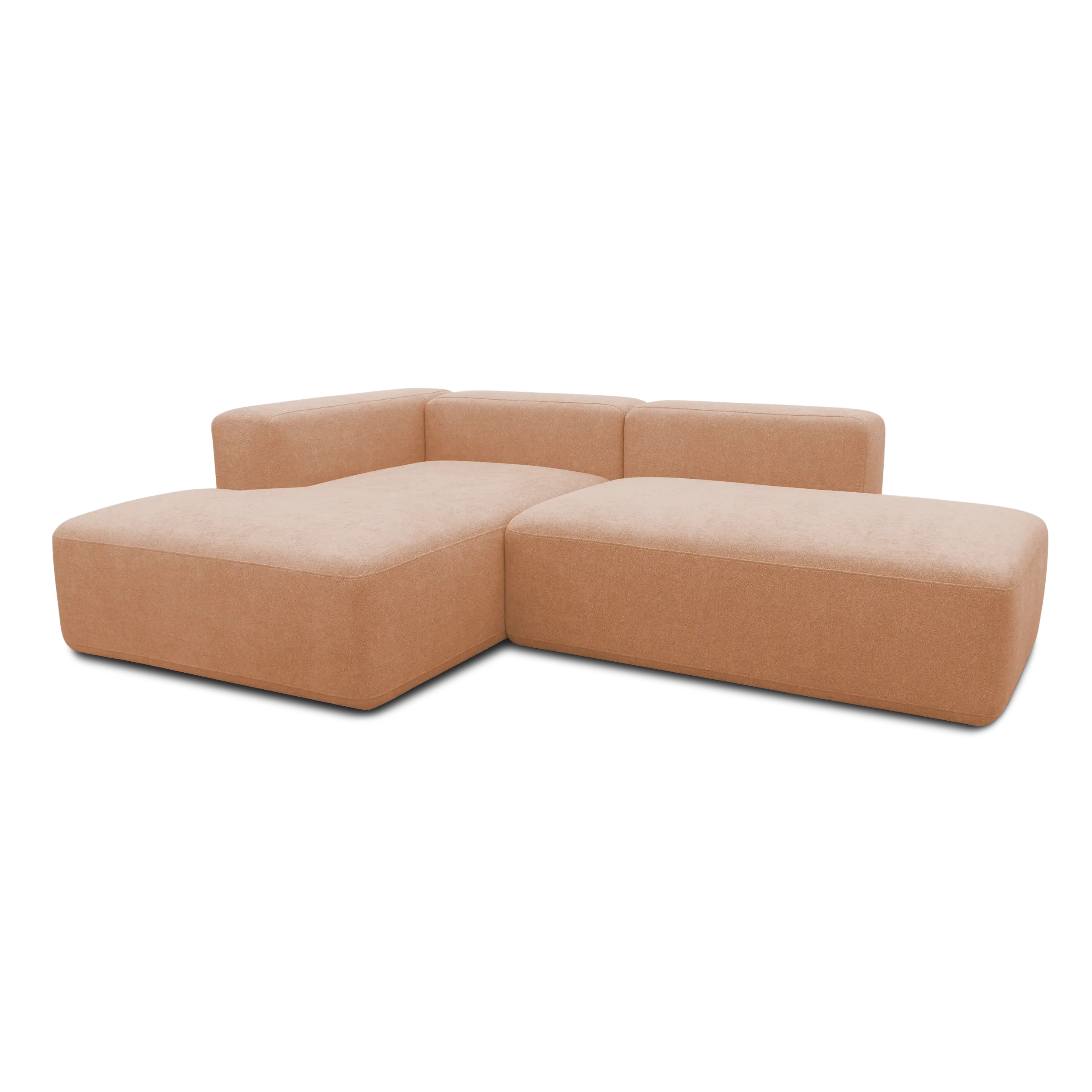 Ecksofa klein, offen, Lachs