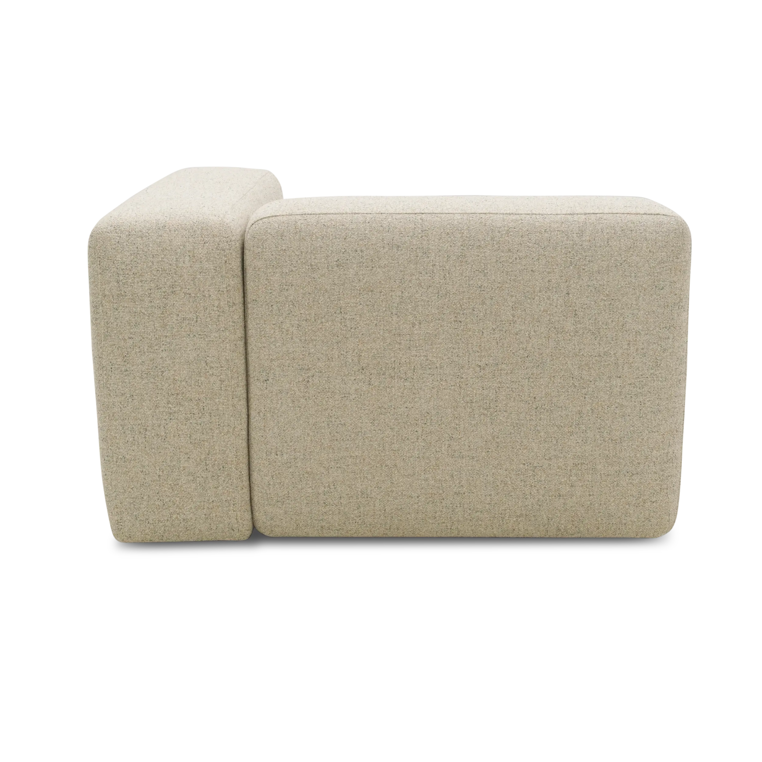 Longchair-Modul rechts, Beige-Petrol