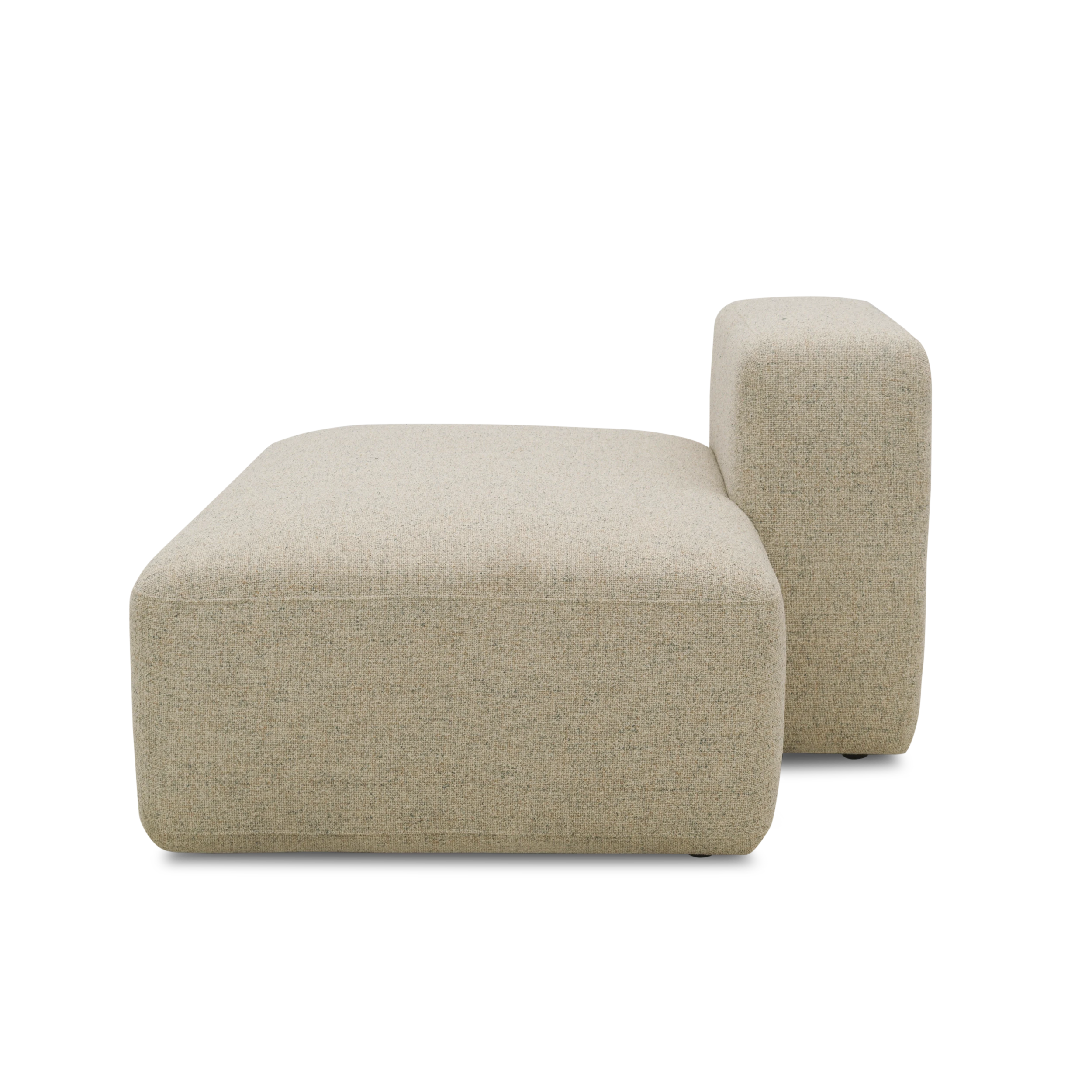 Ottomane-Modul rechts, Beige-Petrol