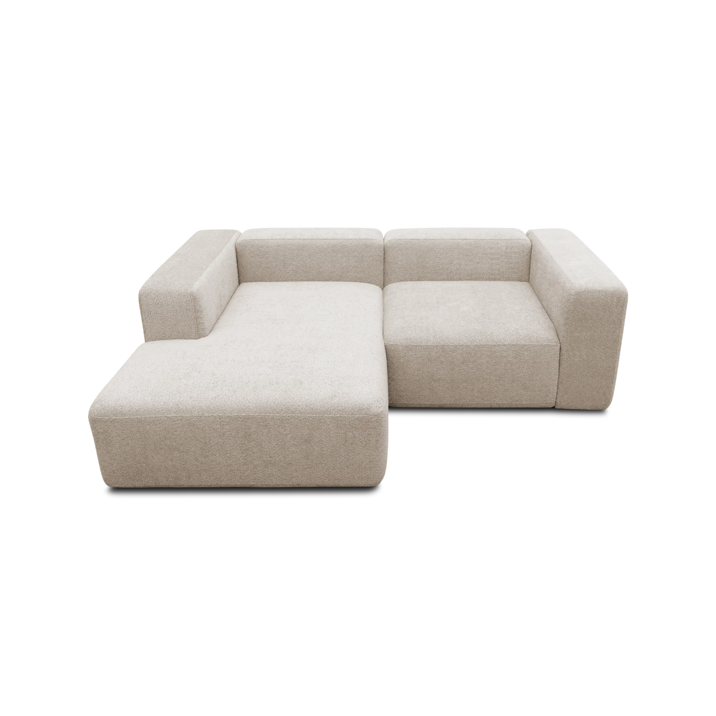 Ecksofa klein, Longchair links, Beige