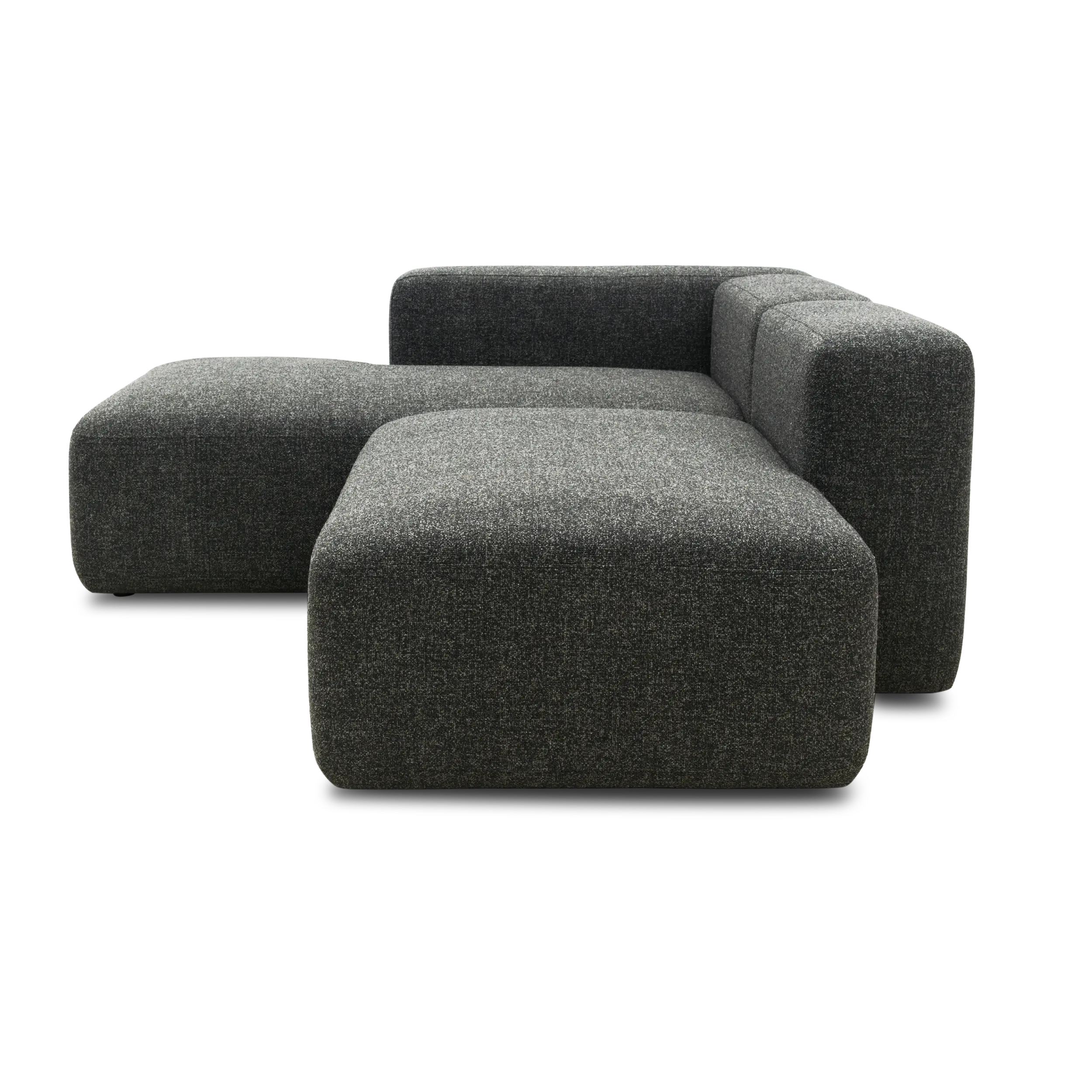 Ecksofa klein, offen, Longchair links, Anthrazit