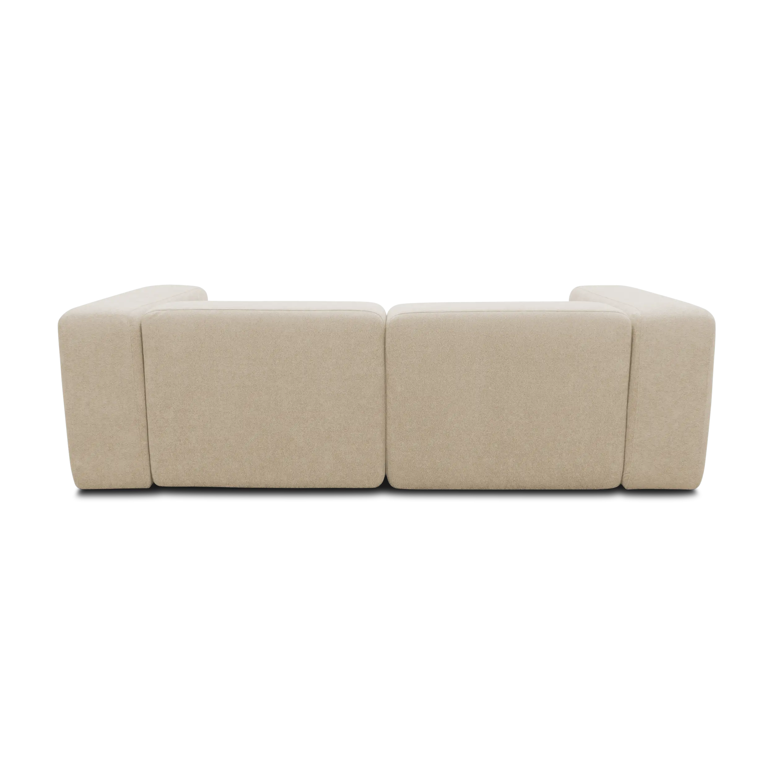 Ecksofa klein, Longchair rechts, Beige