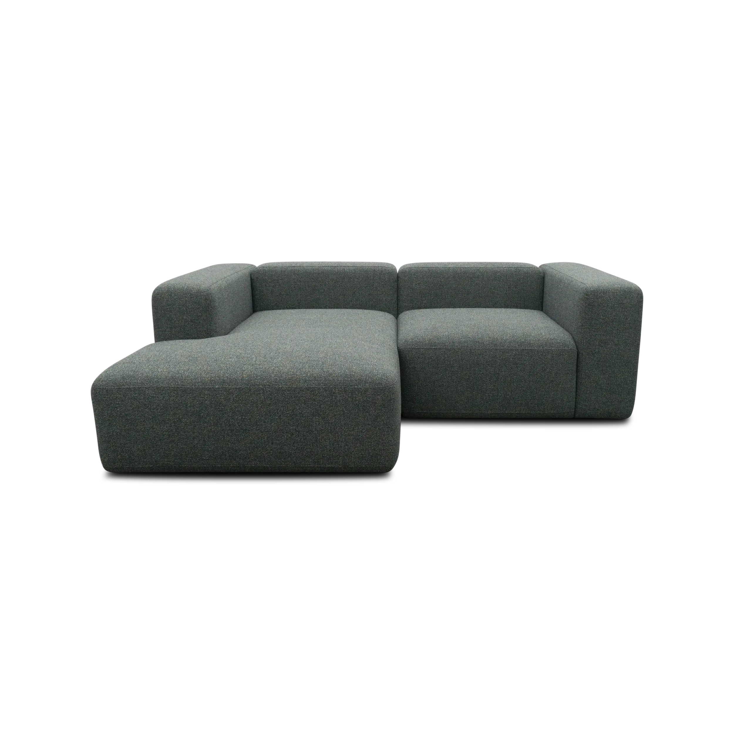 Modulsofa Vario, Ecksofa klein, Longchair links, Blaugrau