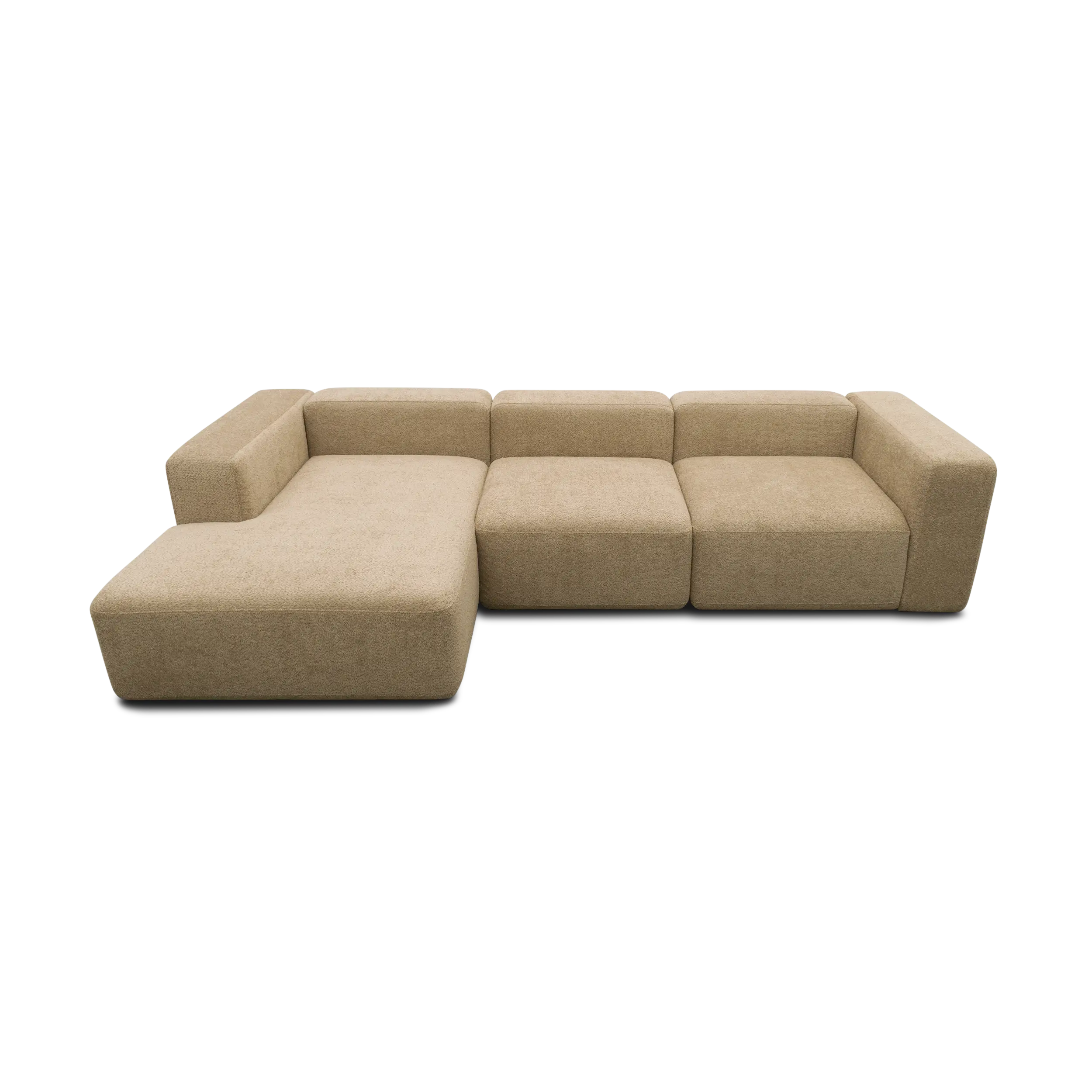 Ecksofa, Longchair links, Taupe