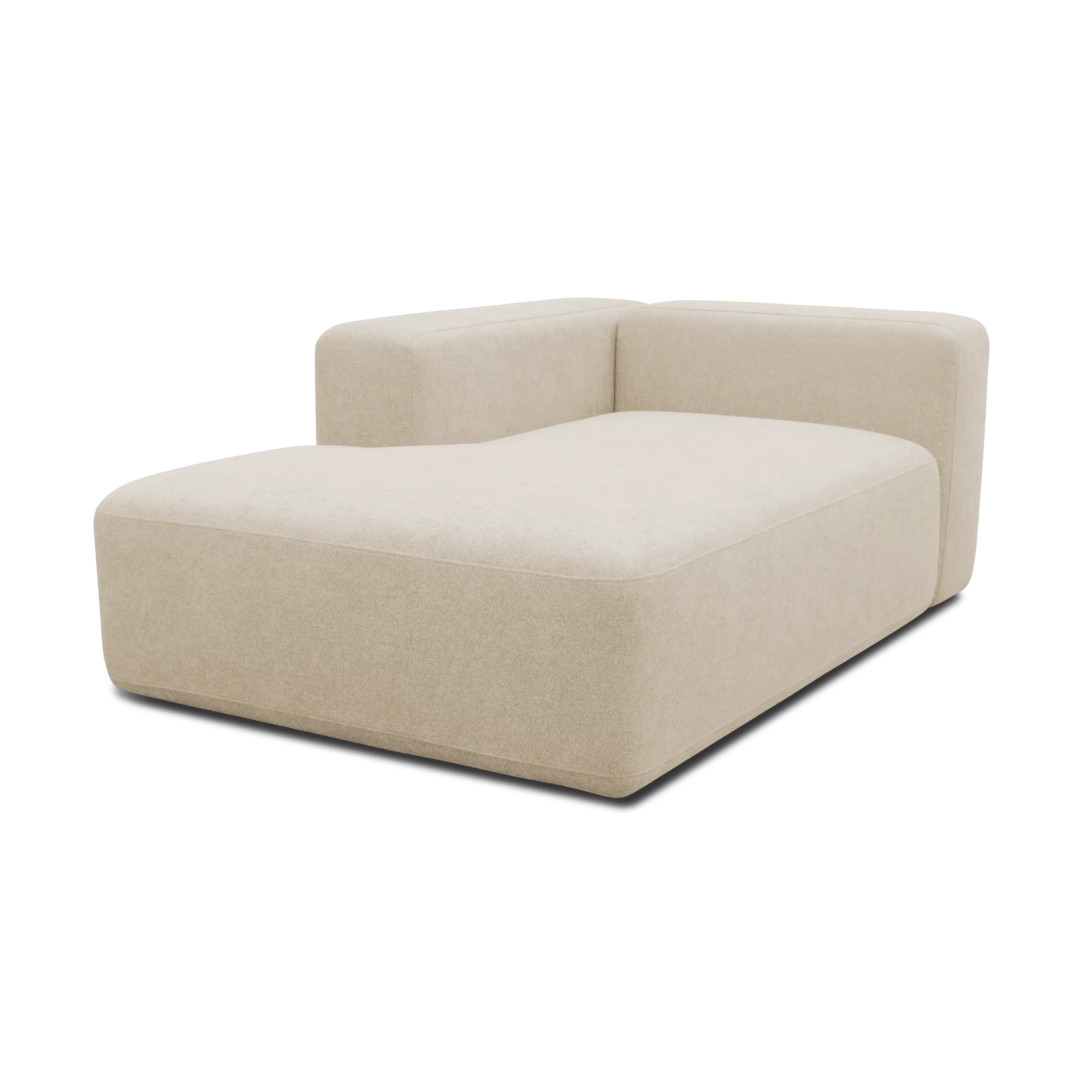 Longchair-Modul links, Beige
