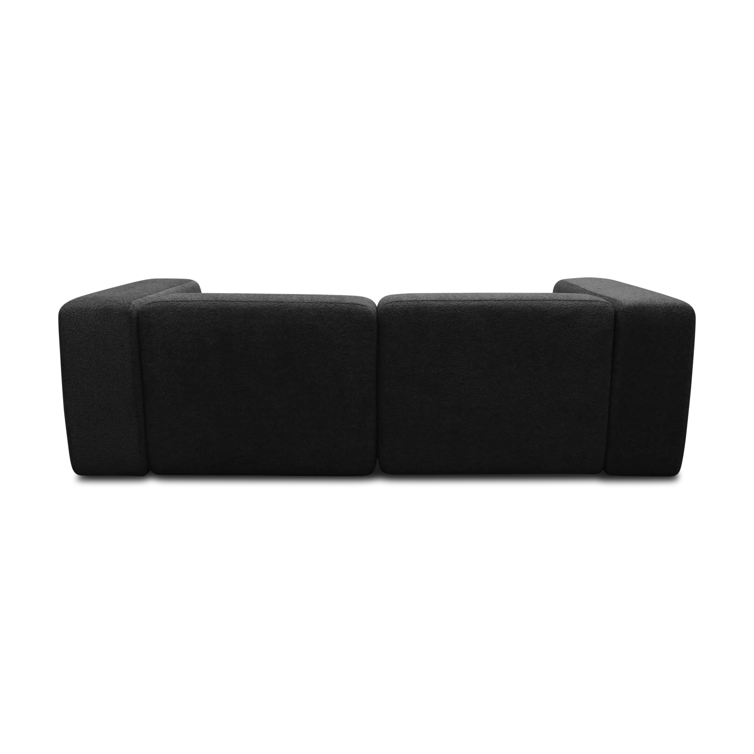 Ecksofa klein, Longchair links, Black