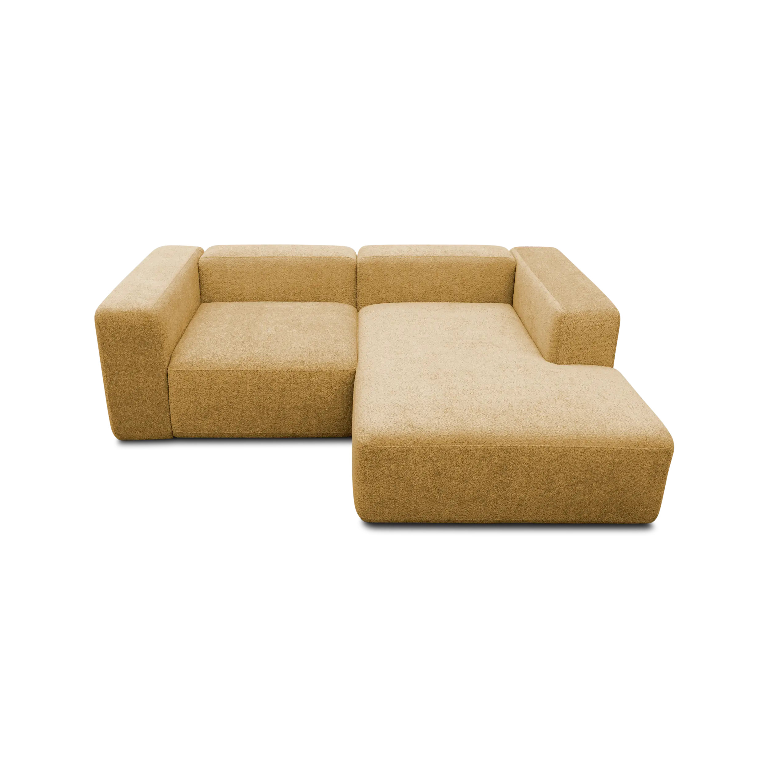Ecksofa klein, Longchair rechts, Amber