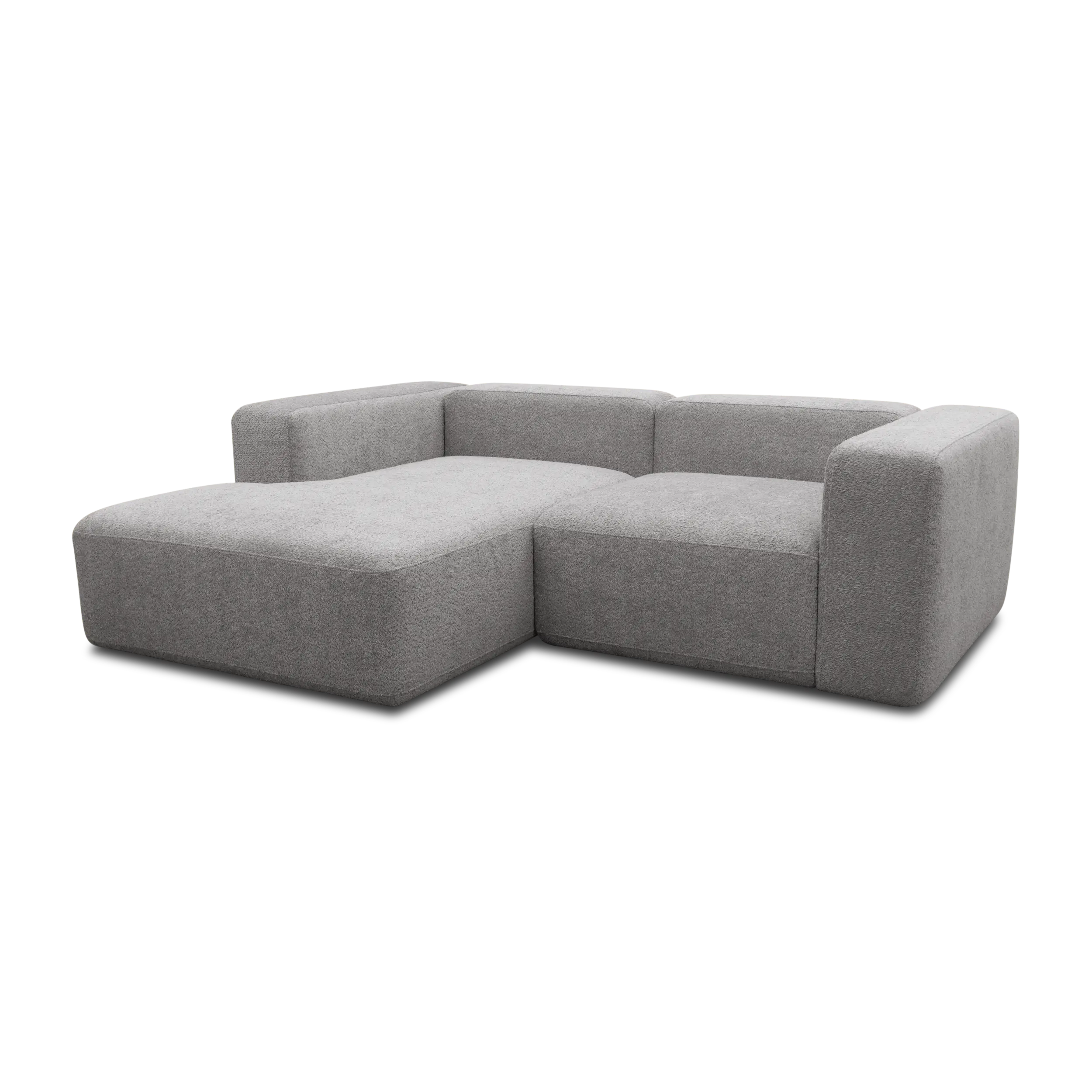 Ecksofa klein, Longchair links, Grau