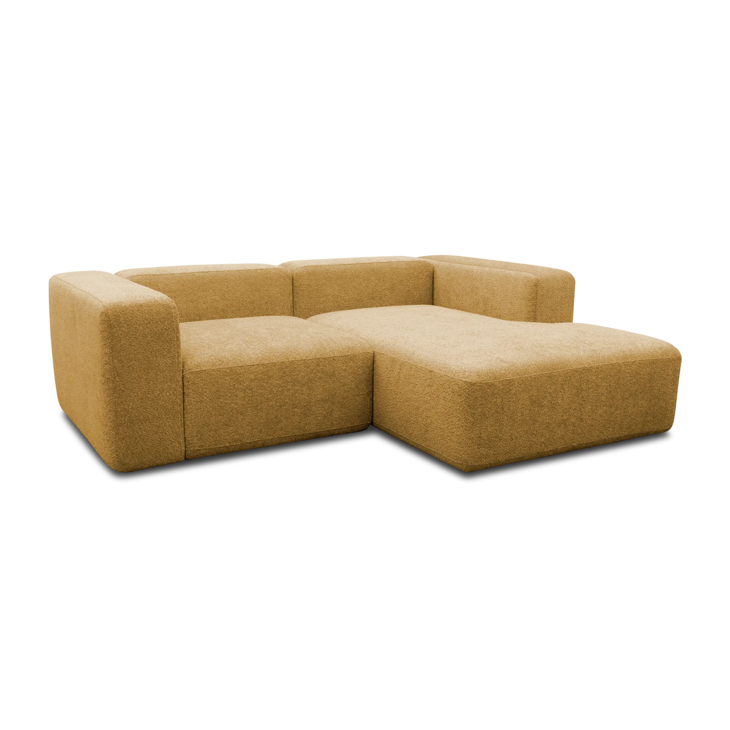 Ecksofa klein, Longchair rechts, Amber
