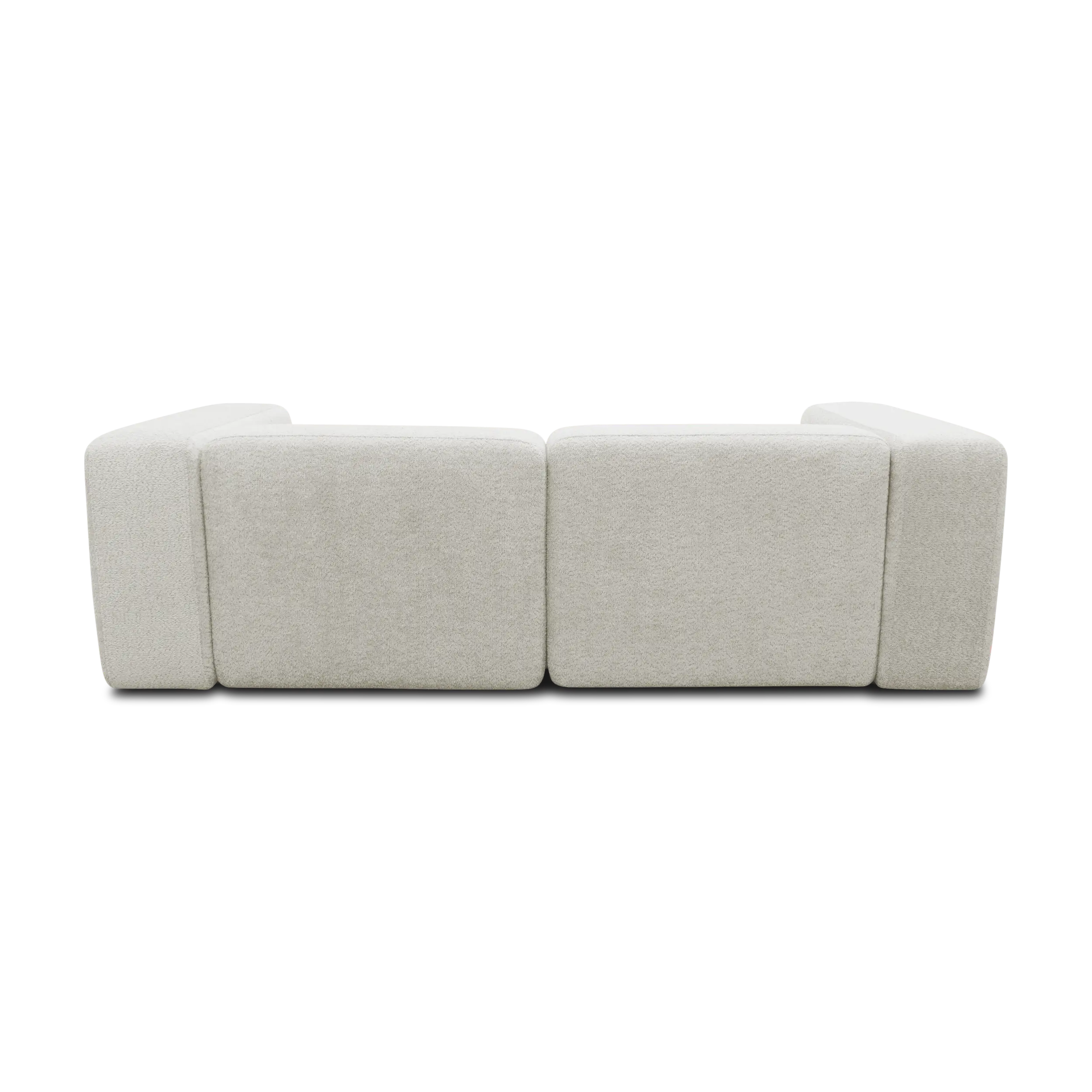 Ecksofa klein, Longchair links, Ivory