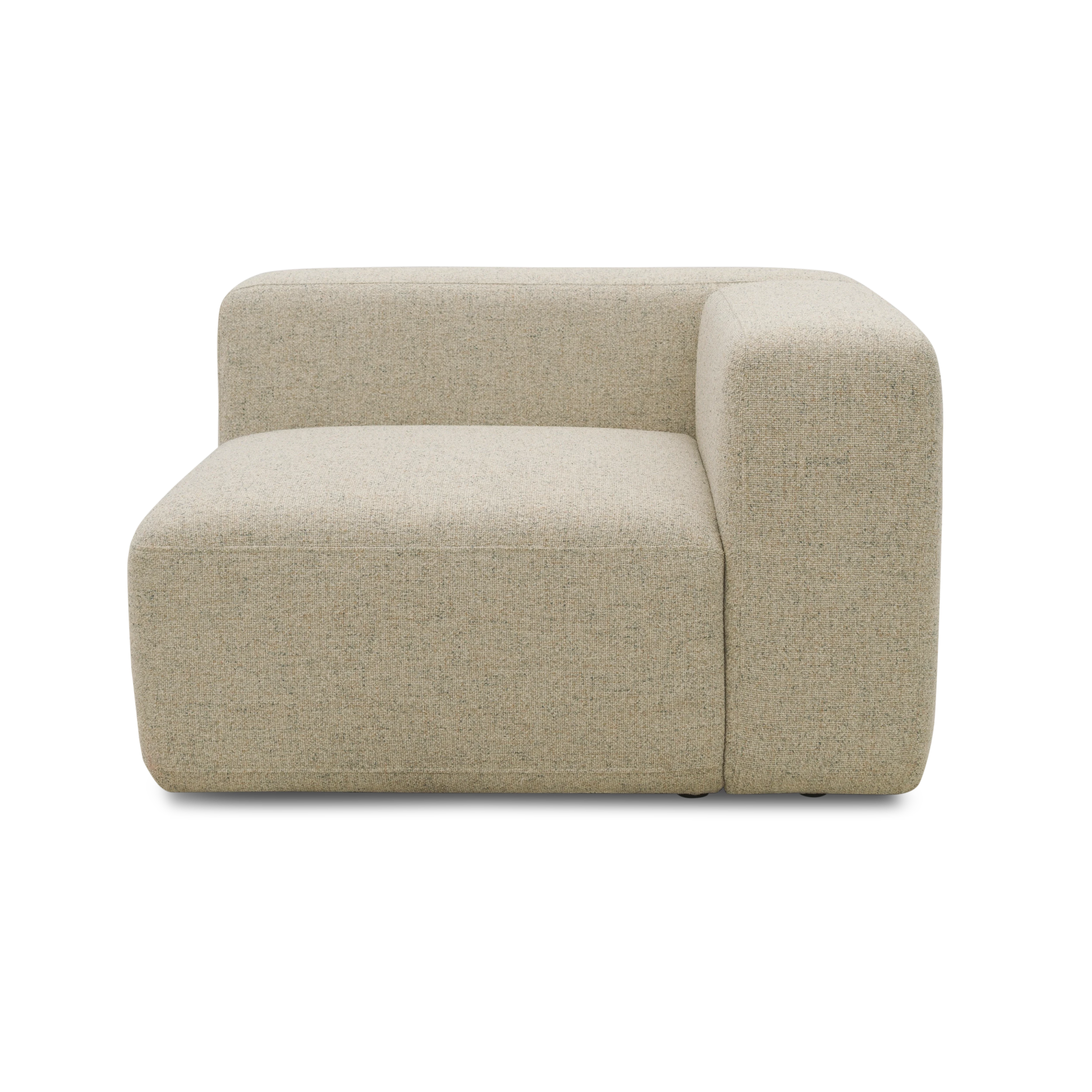 Eck-Modul, Armlehne links, Beige-Petrol