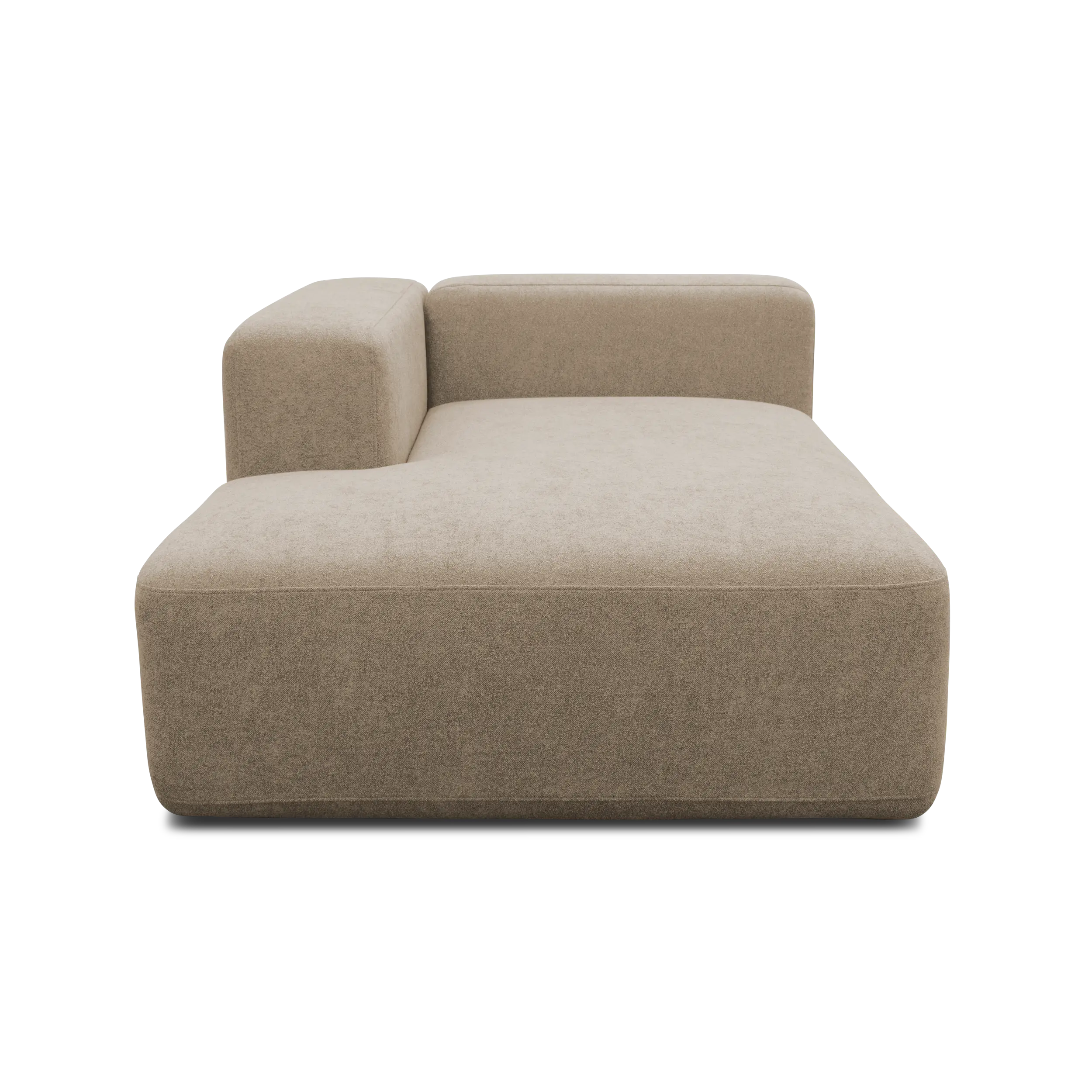 Longchair-Modul links, Taupe