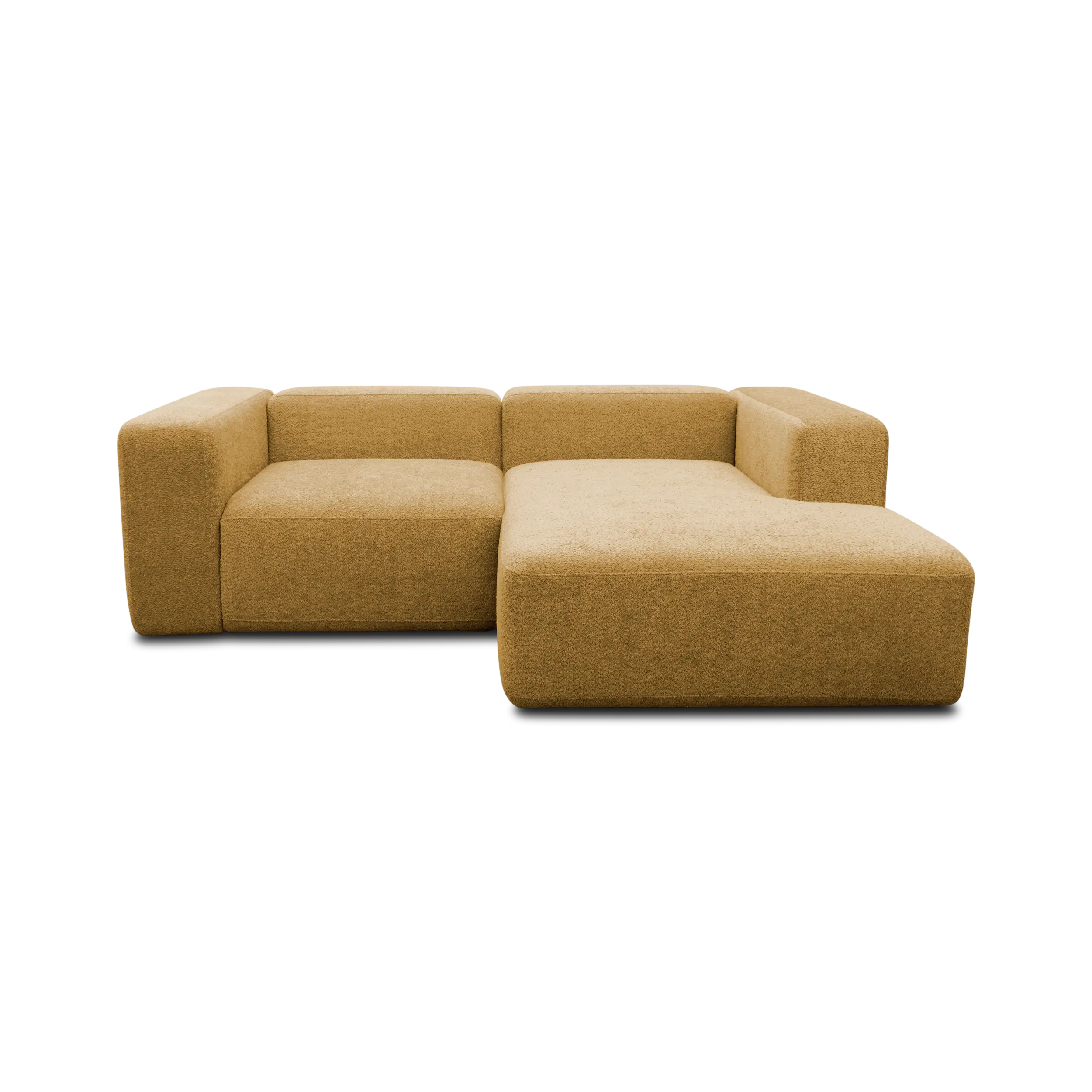 Ecksofa klein, Longchair rechts, Amber