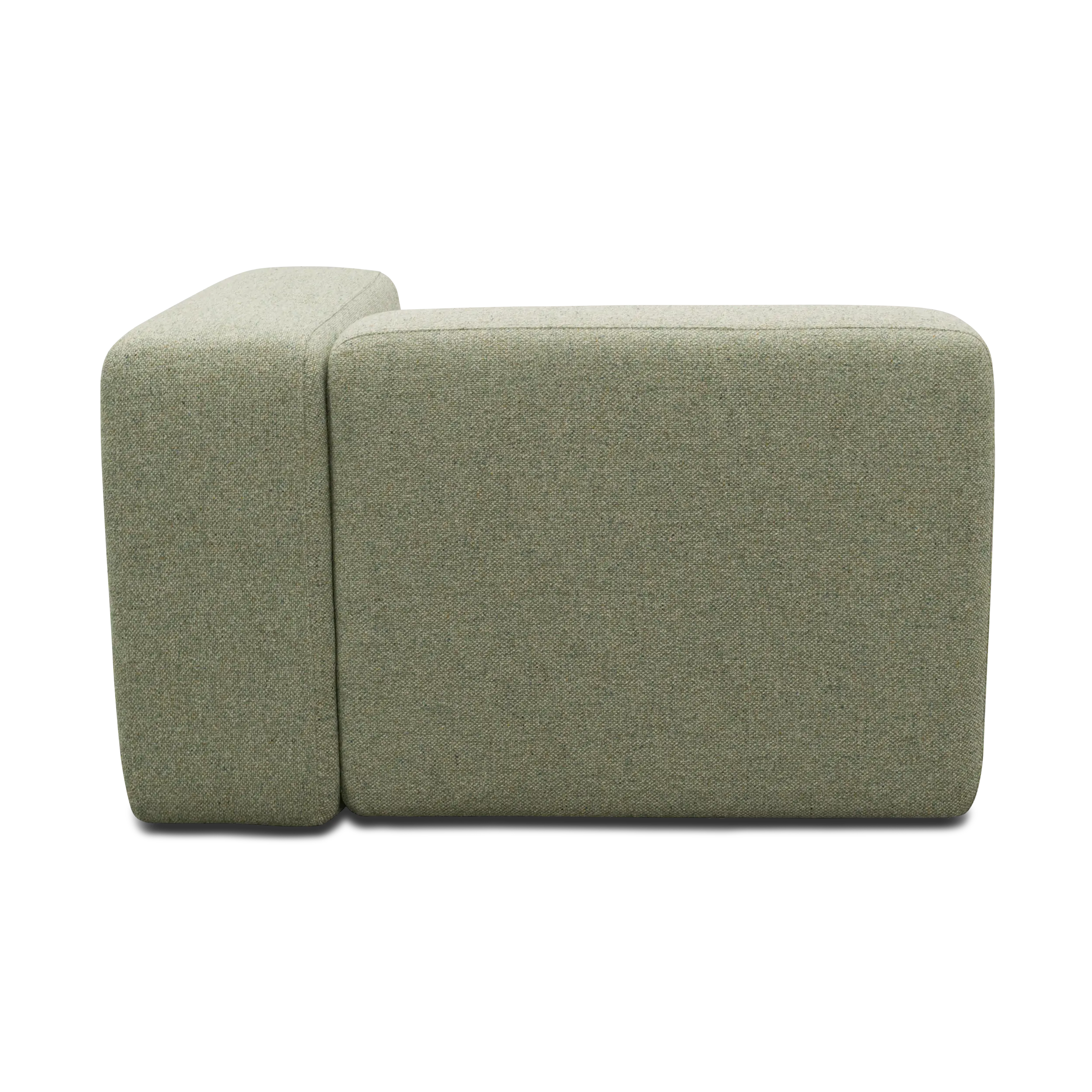 Longchair-Modul rechts, Creme-Grün