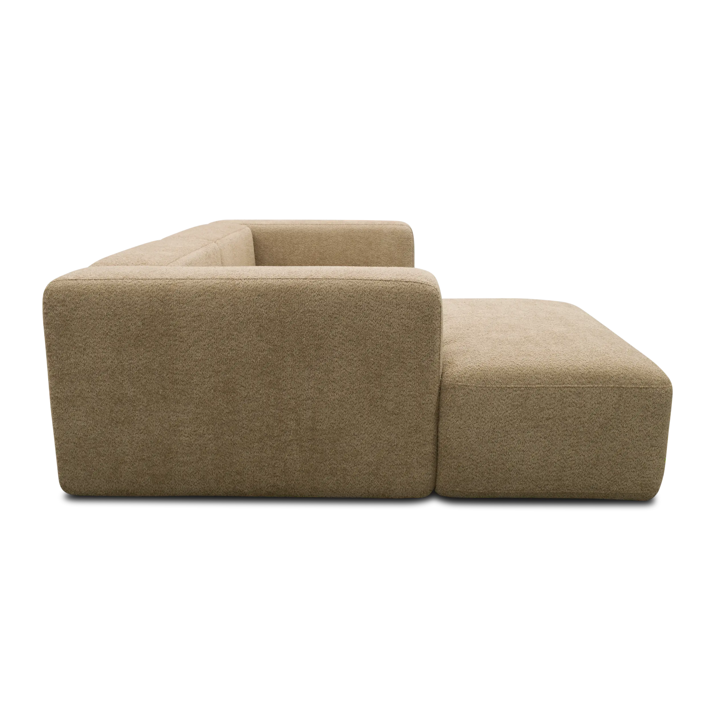 Ecksofa klein, Longchair links, Taupe