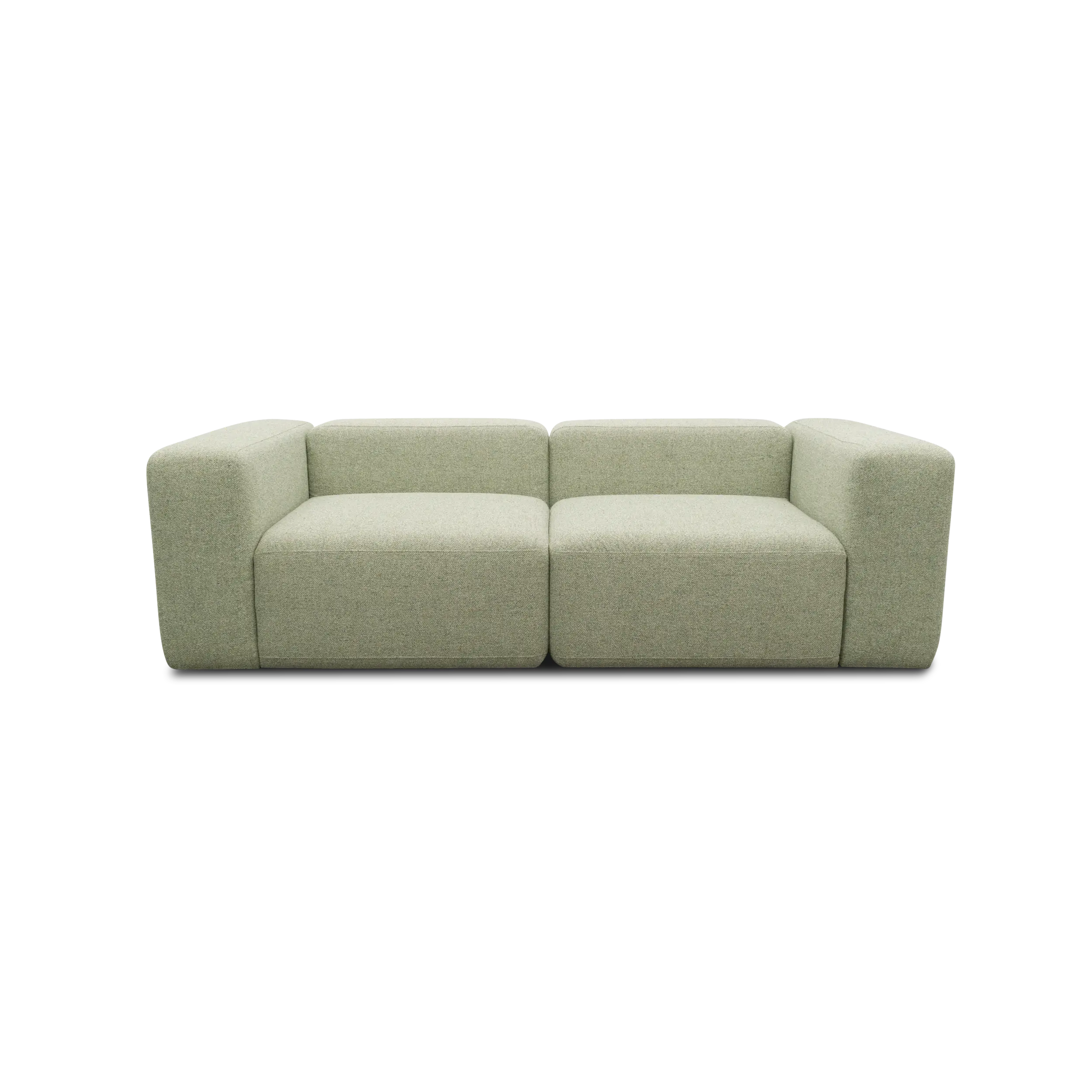 Modulsofa Vario, 2-Sitzer Sofa, Creme-Grün