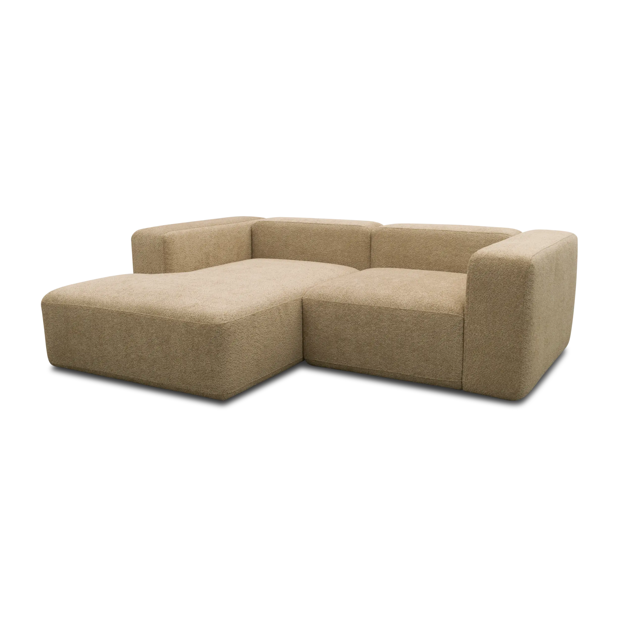 Ecksofa klein, Longchair links, Taupe