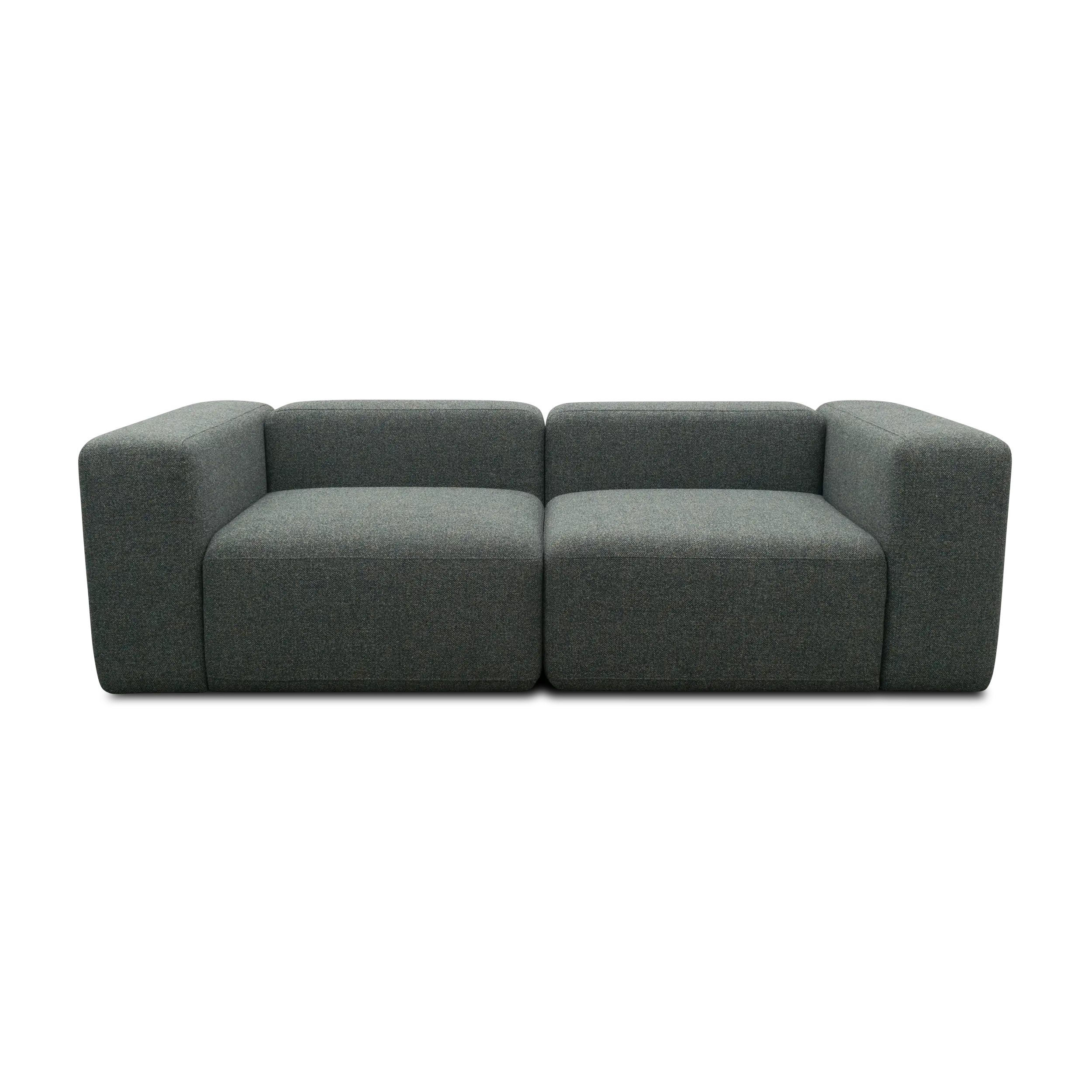 Modulsofa Vario, 2-Sitzer Sofa, Blaugrau