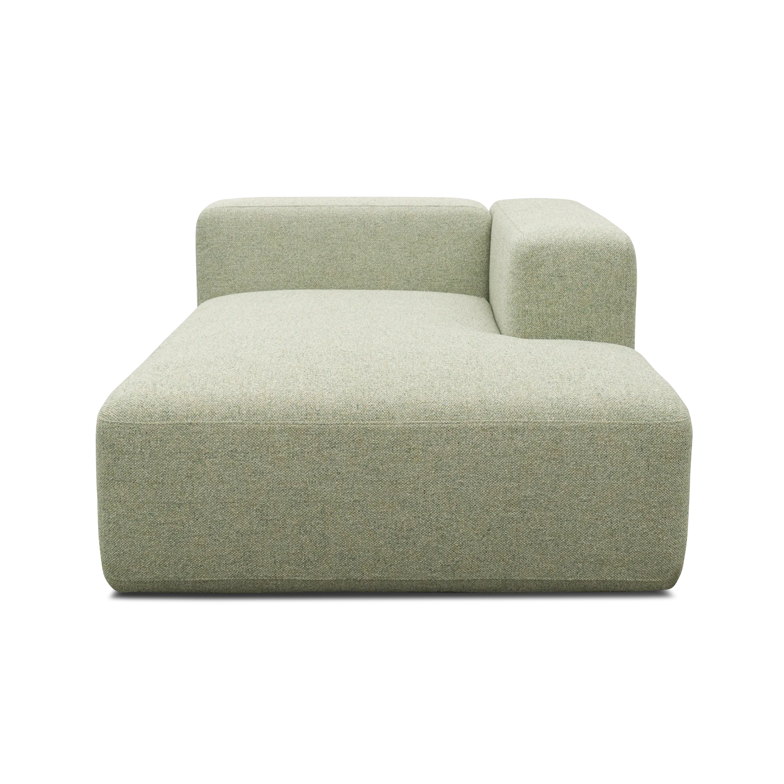 Longchair-Modul rechts, Creme-Grün