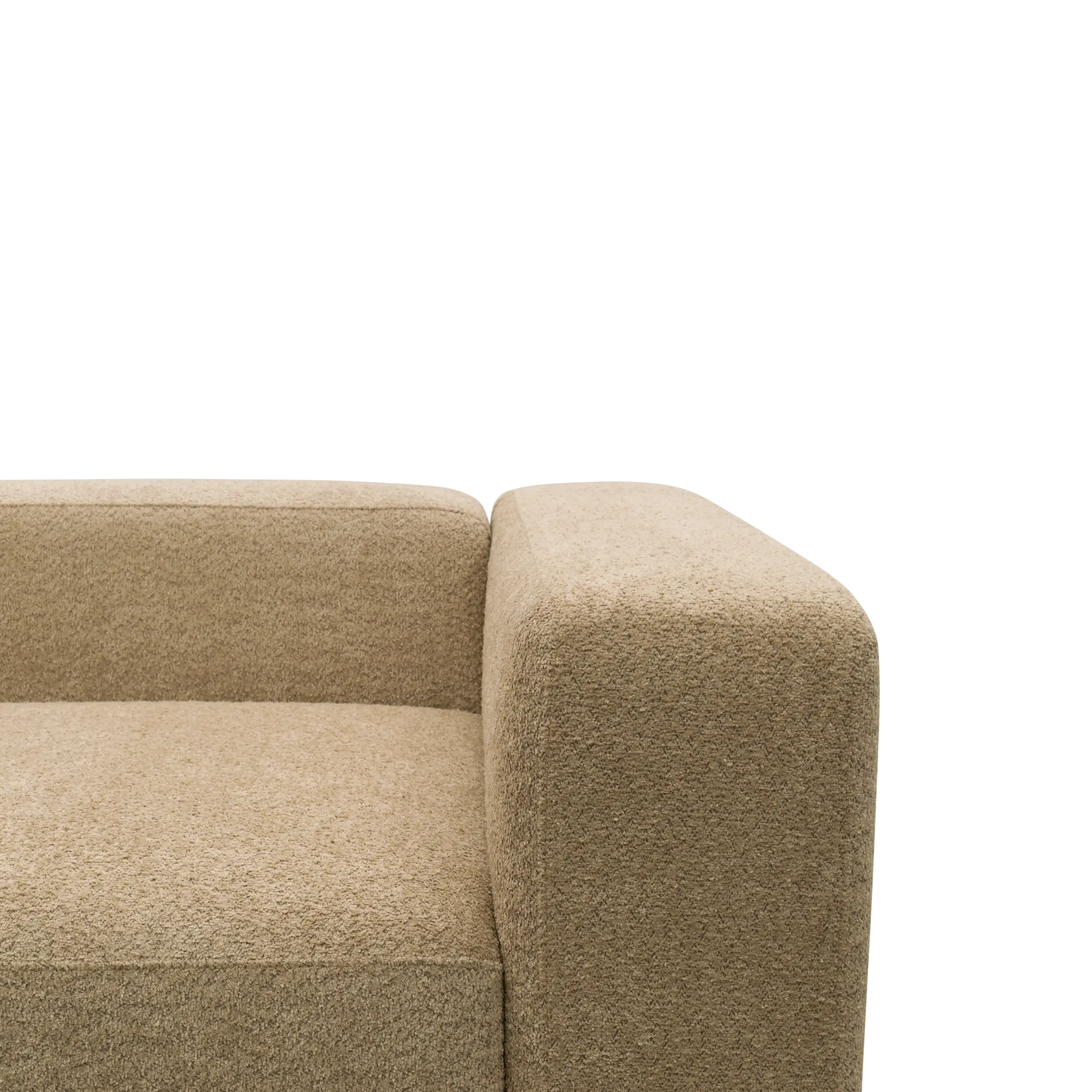 Ecksofa, Longchair links, Taupe
