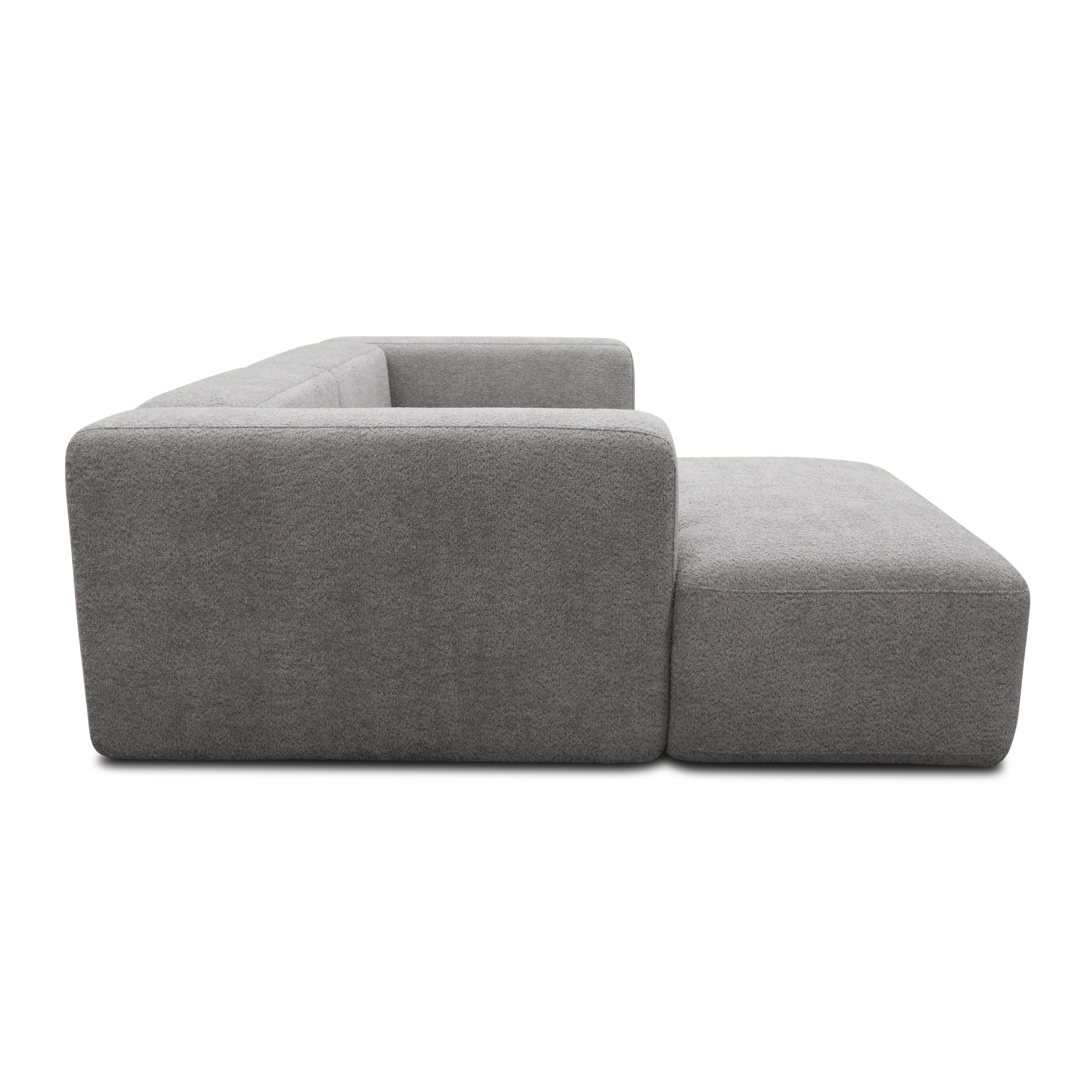 Ecksofa klein, Longchair links, Grau
