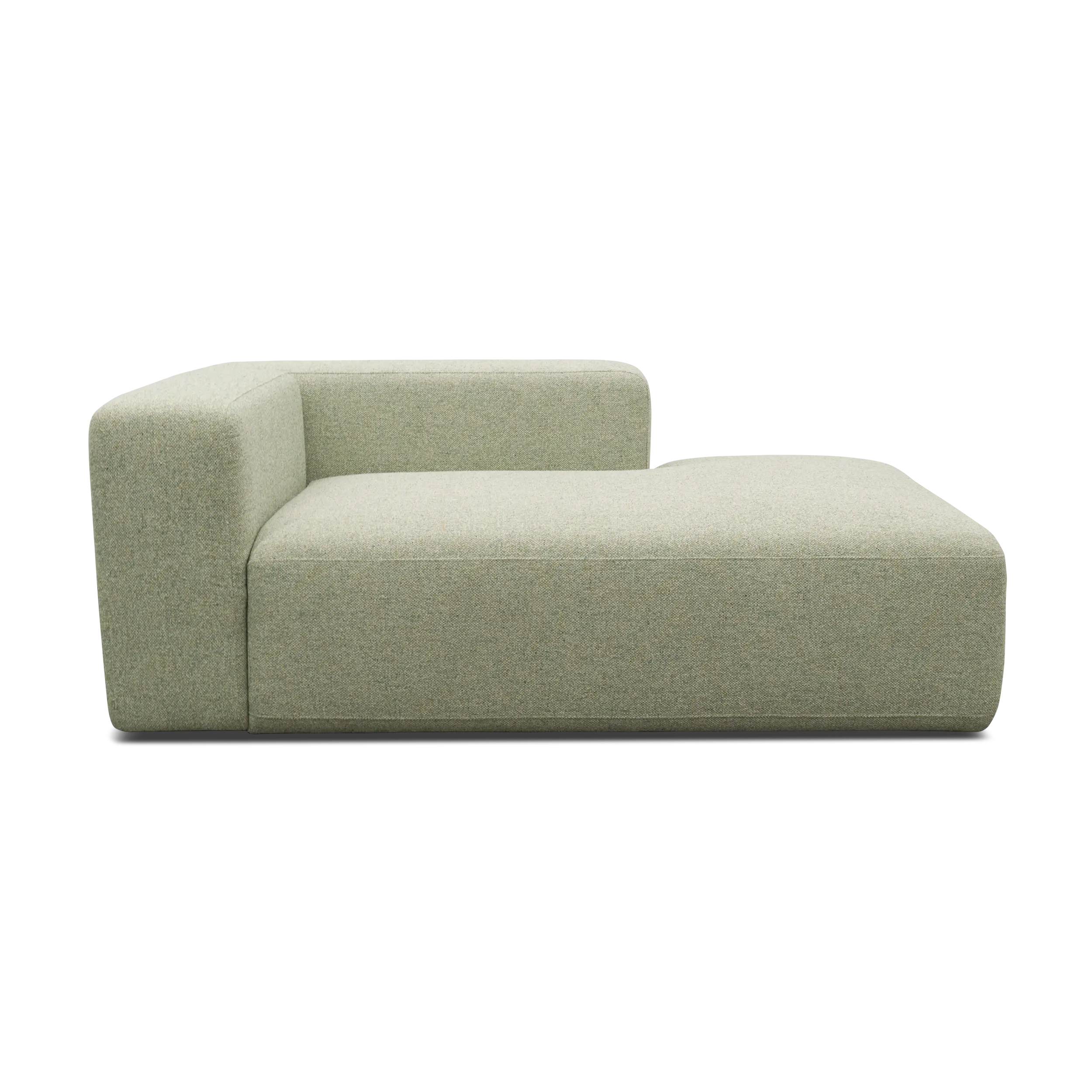 Longchair-Modul rechts, Creme-Grün