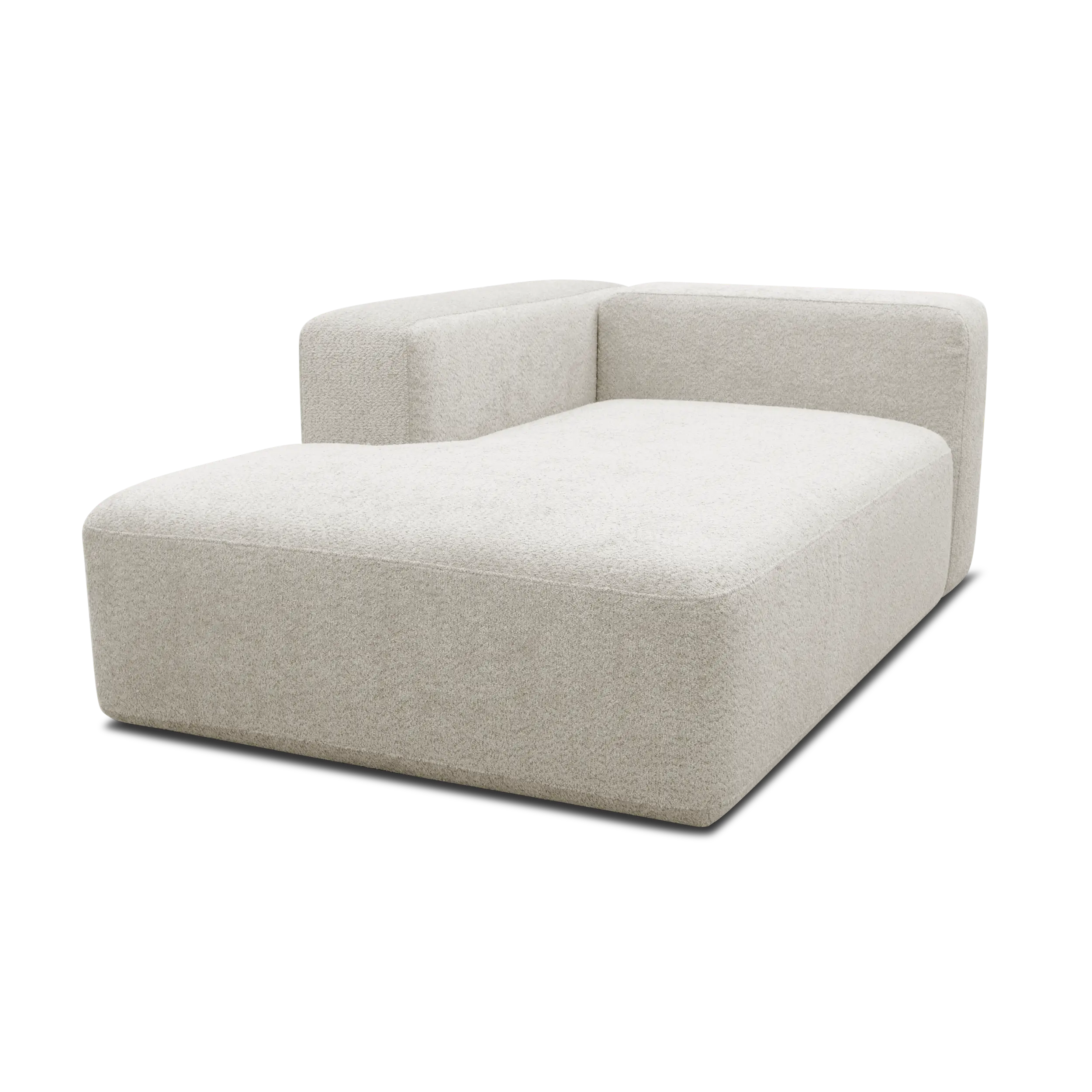 Longchair-Modul links, Creme