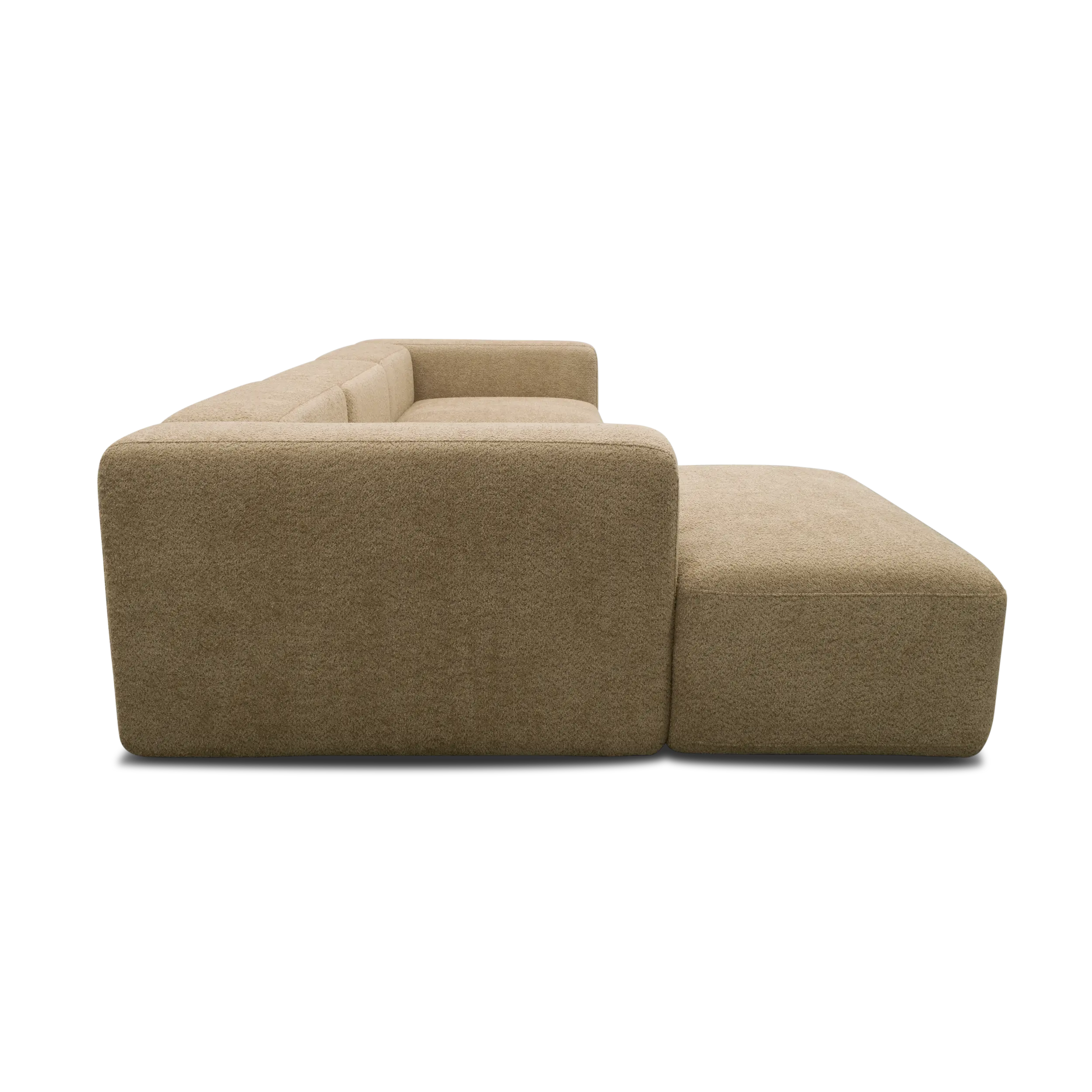 Ecksofa, Longchair links, Taupe