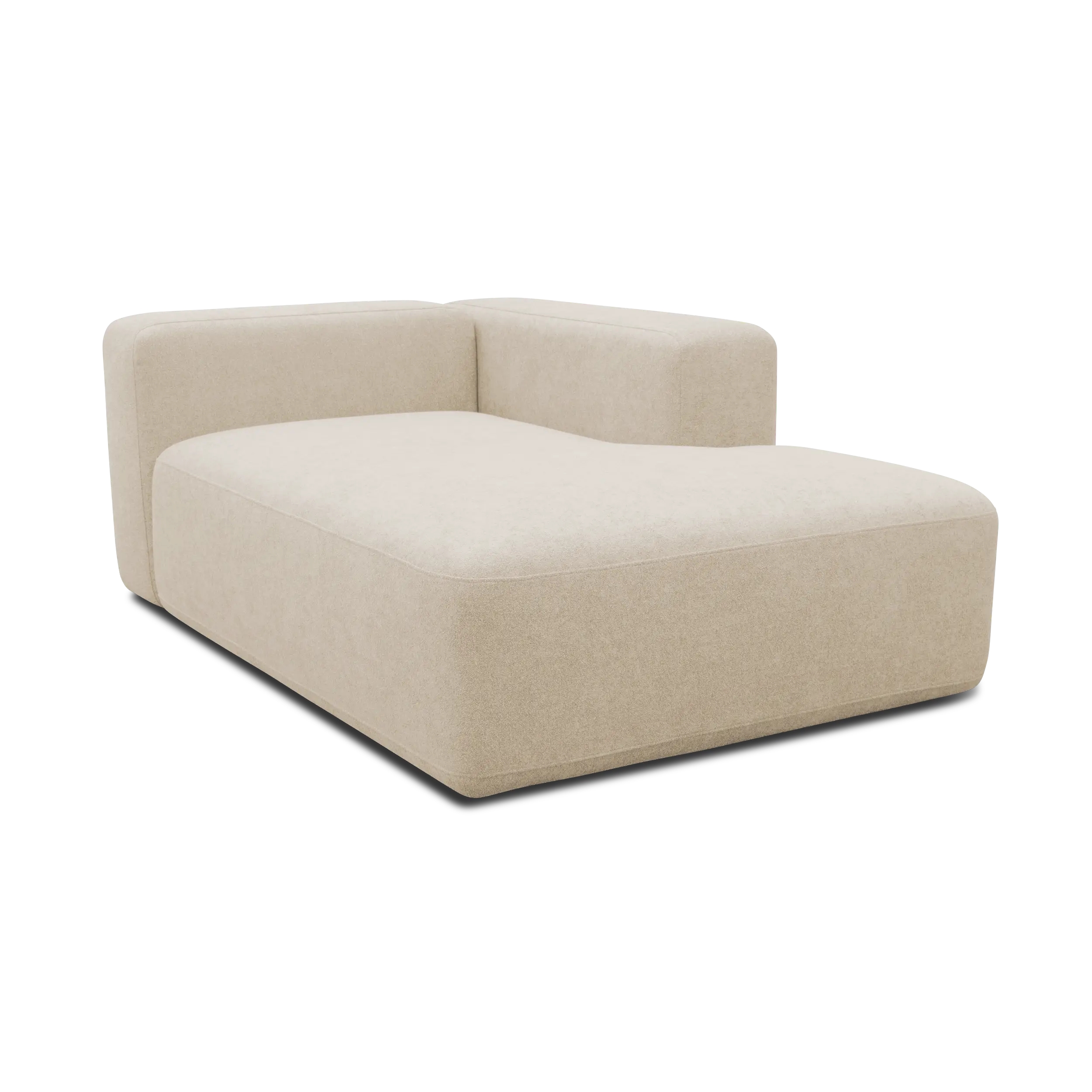 Longchair-Modul rechts, Beige