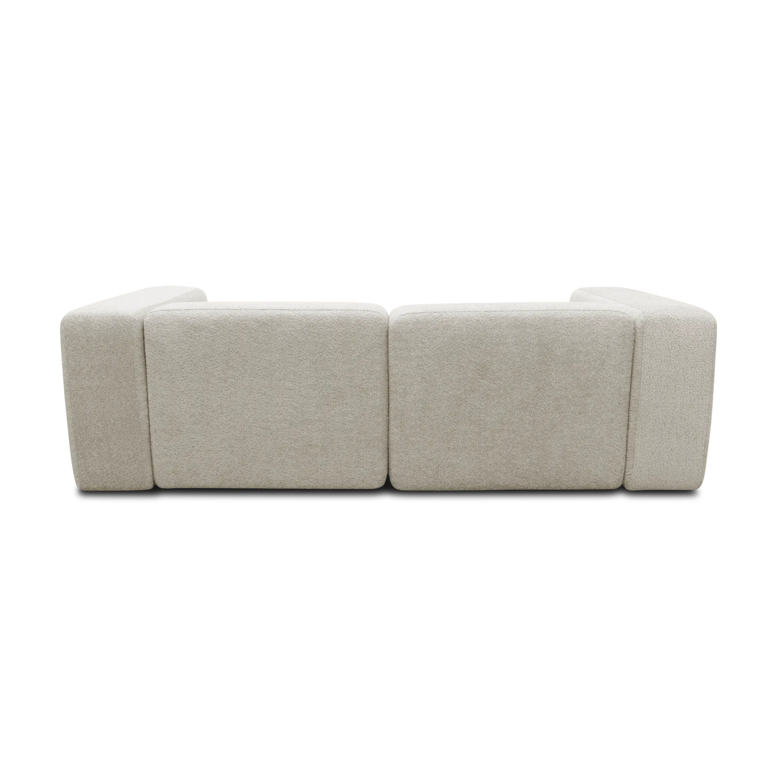 Ecksofa klein, Longchair rechts, Creme