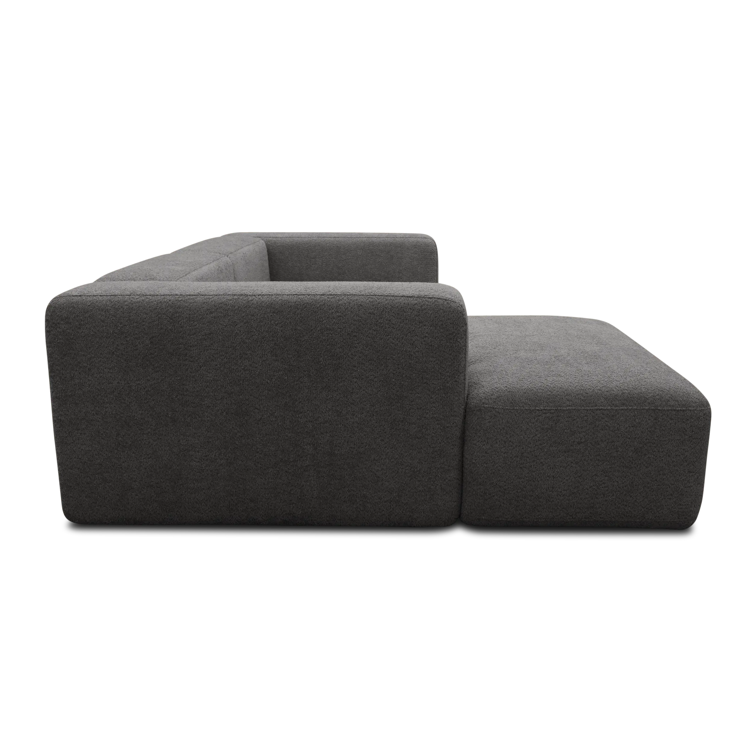Ecksofa klein, Longchair links, Graphite