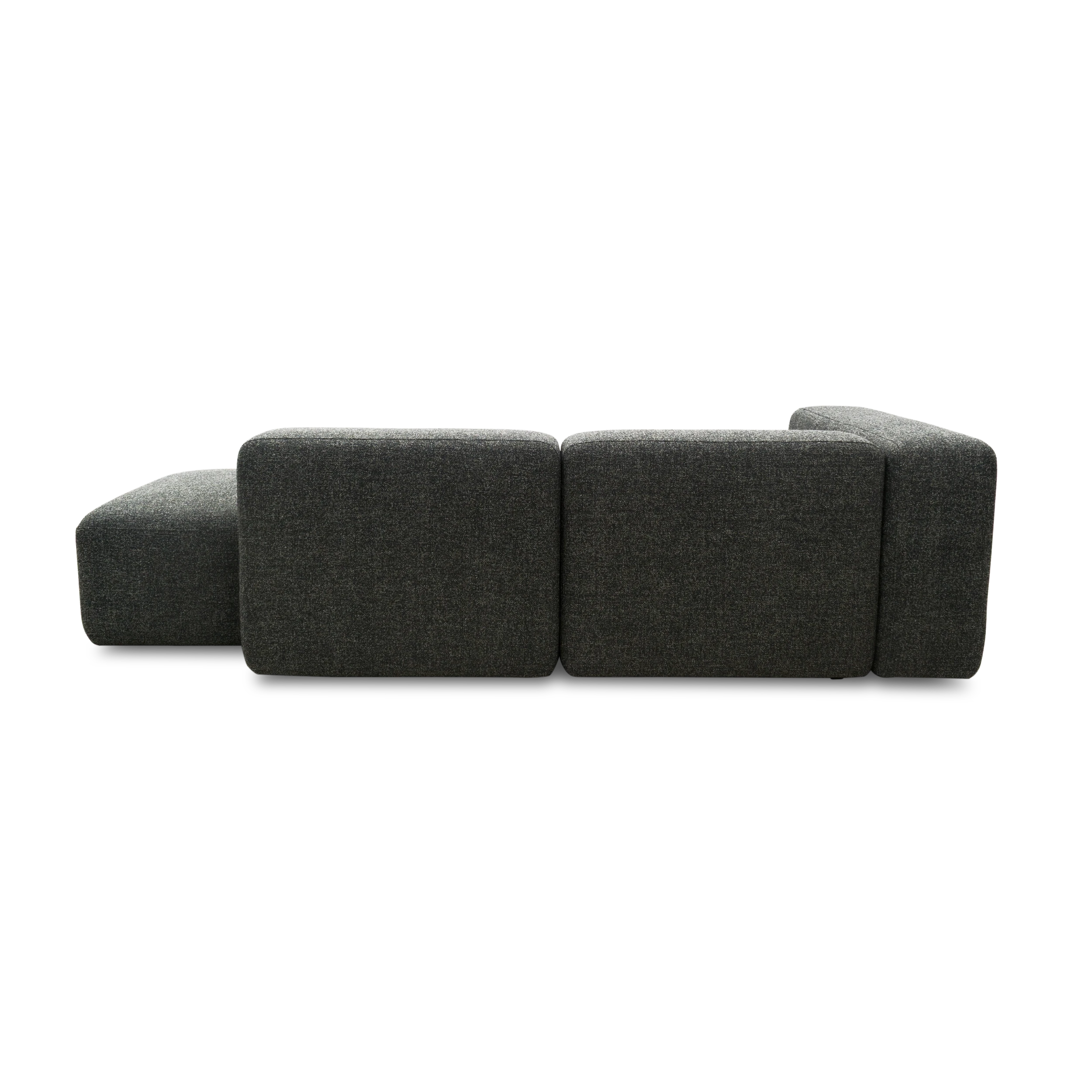 Ecksofa klein, offen, Longchair links, Anthrazit