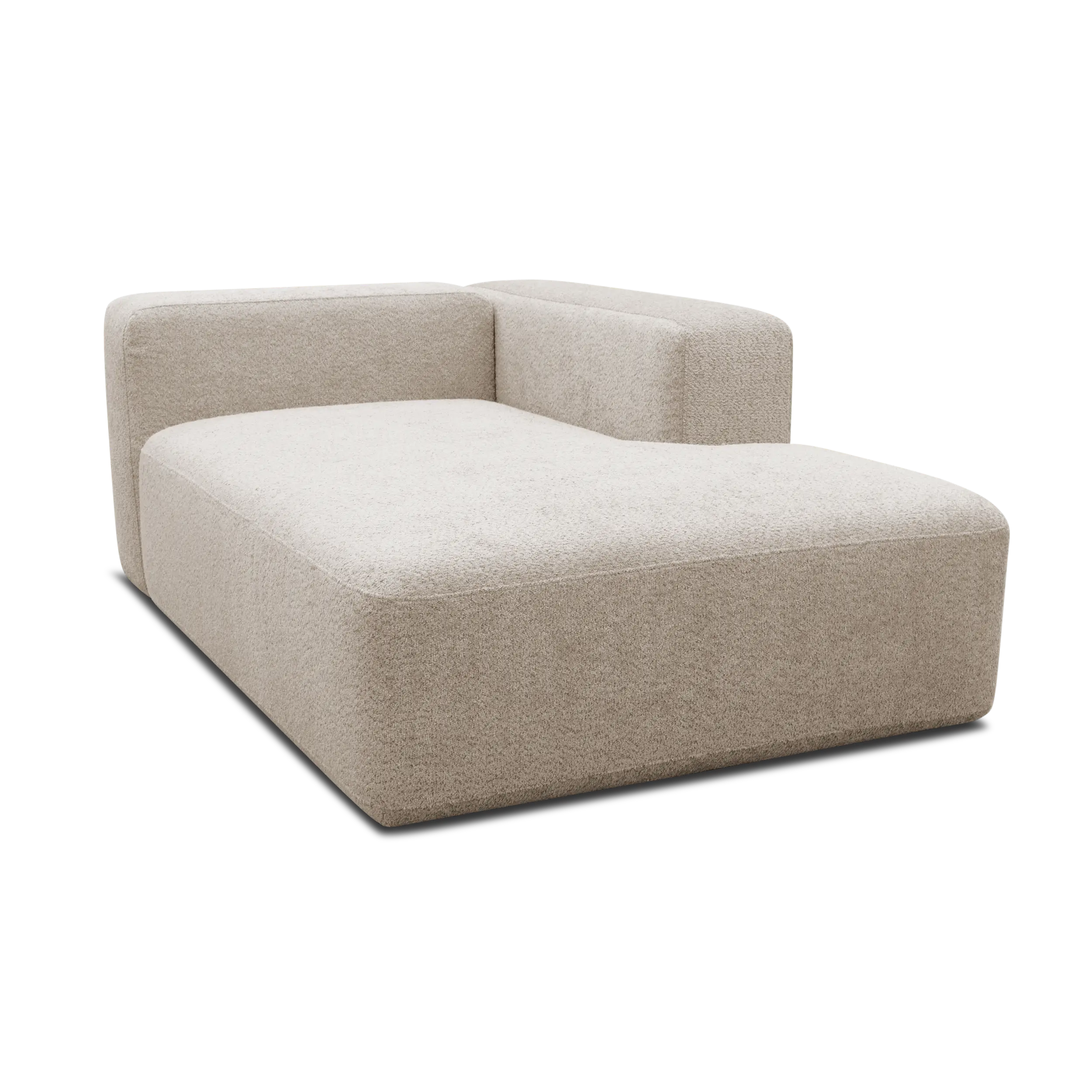 Longchair-Modul rechts, Beige