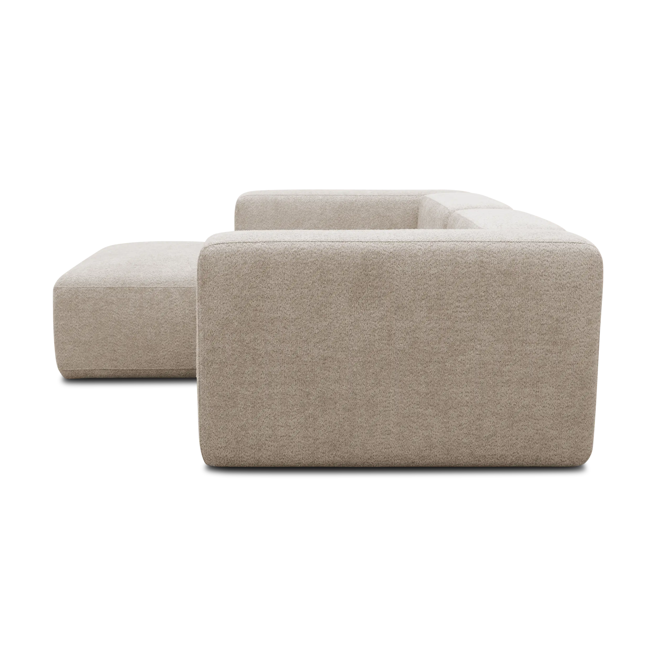 Ecksofa klein, Longchair links, Beige