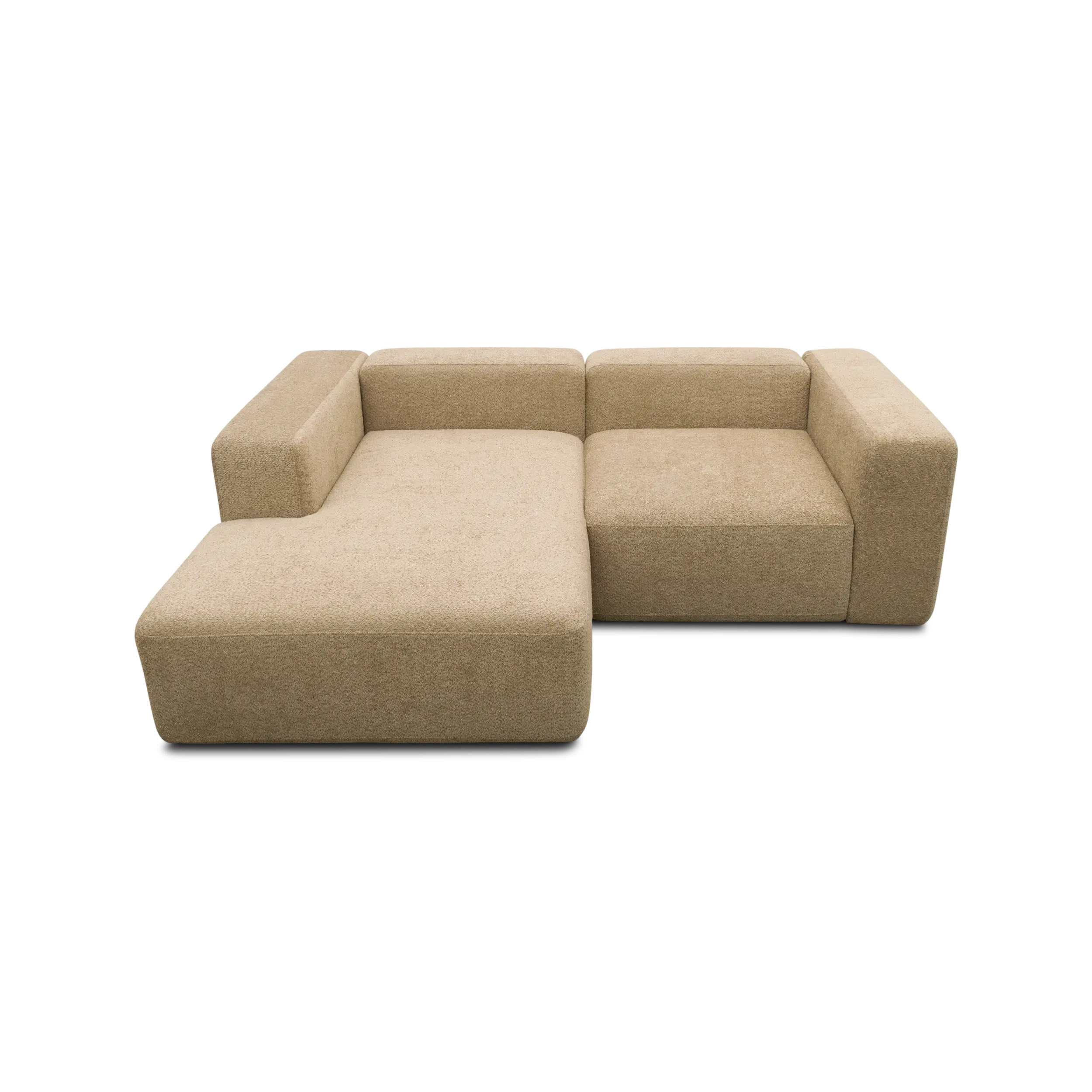 Ecksofa klein, Longchair links, Taupe