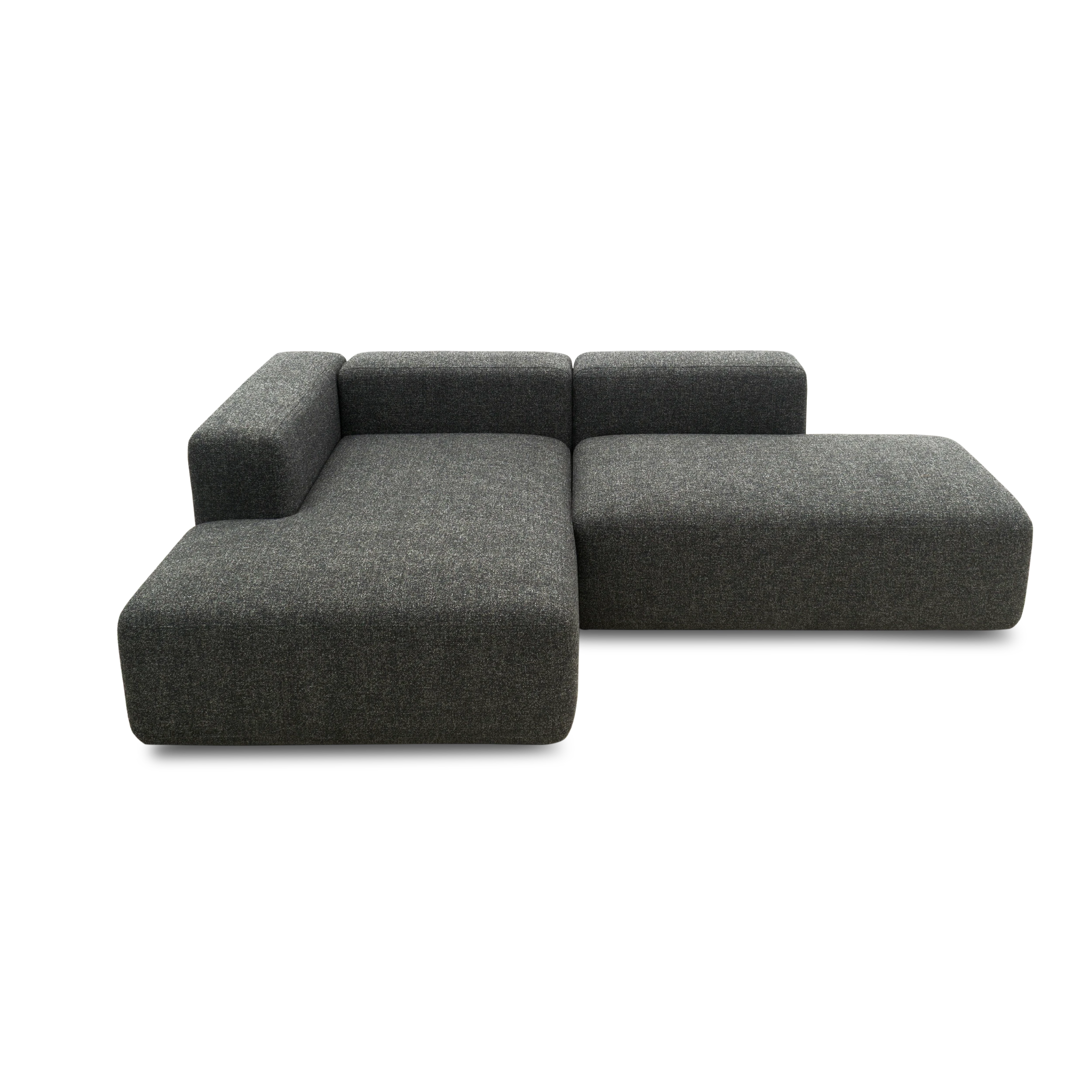 Ecksofa klein, offen, Longchair links, Anthrazit