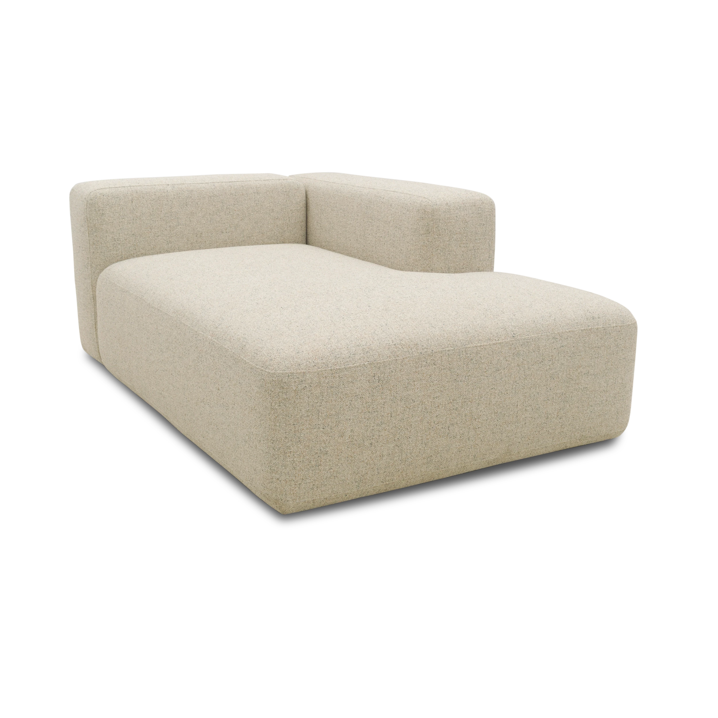 Wechselbezug für Longchair-Modul rechts, Beige-Petrol