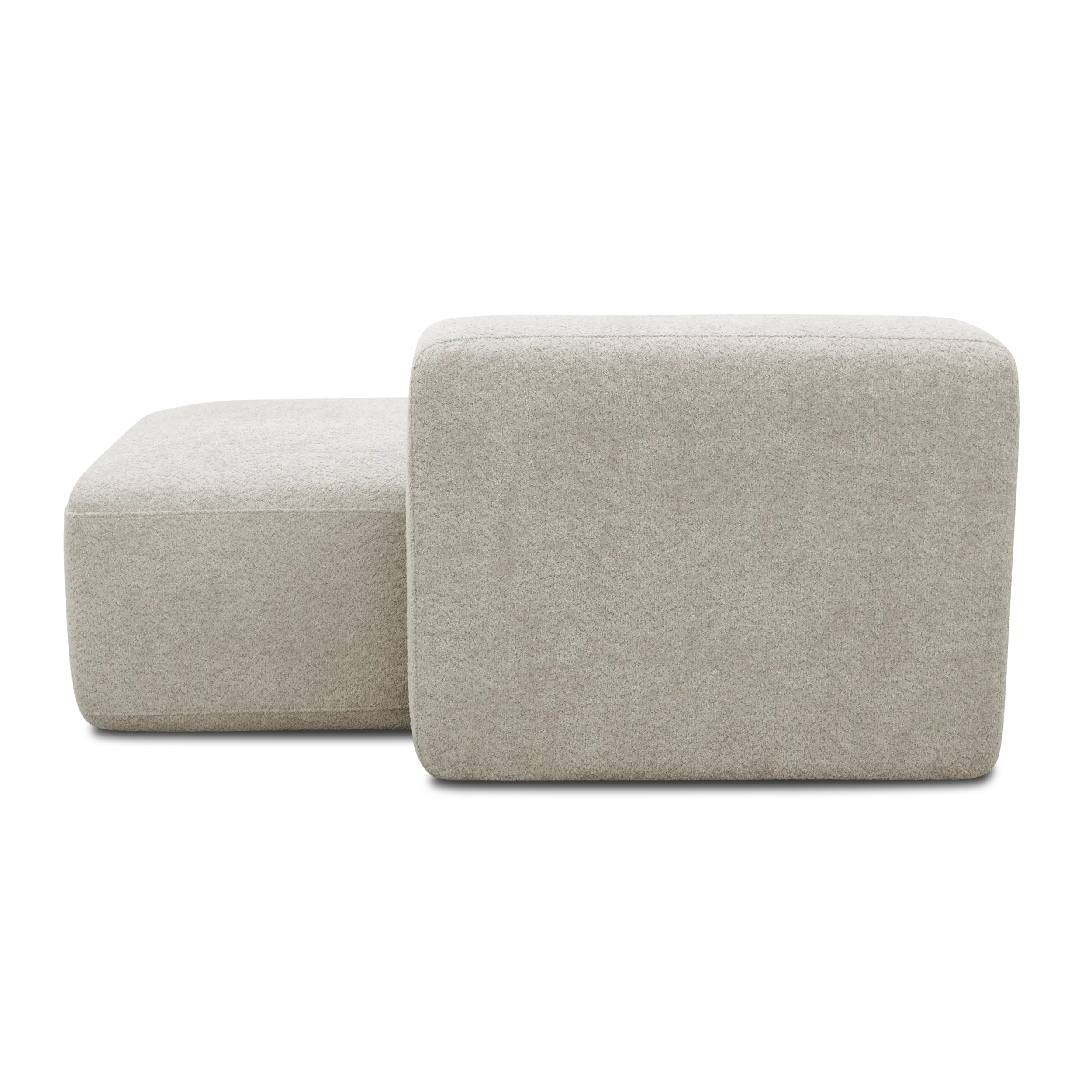 Ottomane-Modul rechts, Creme