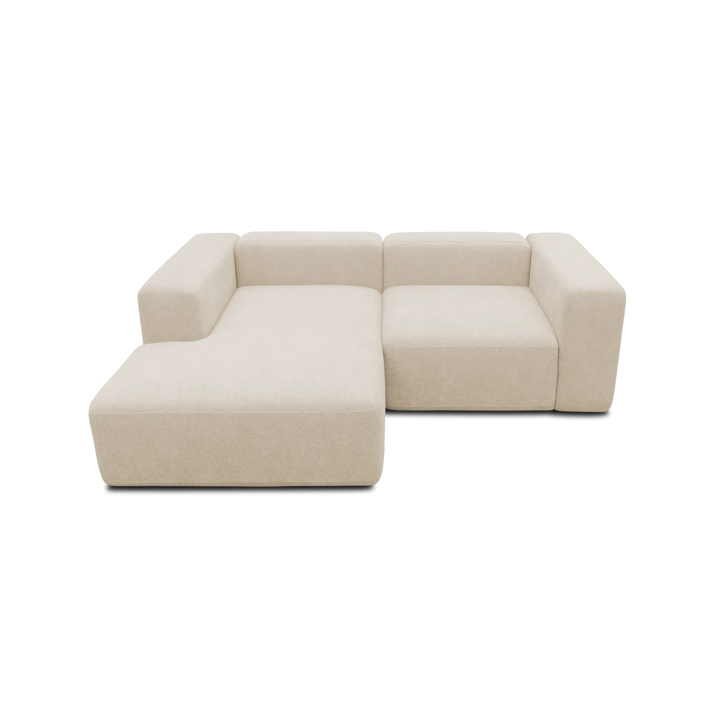 Ecksofa klein, Longchair links, Beige