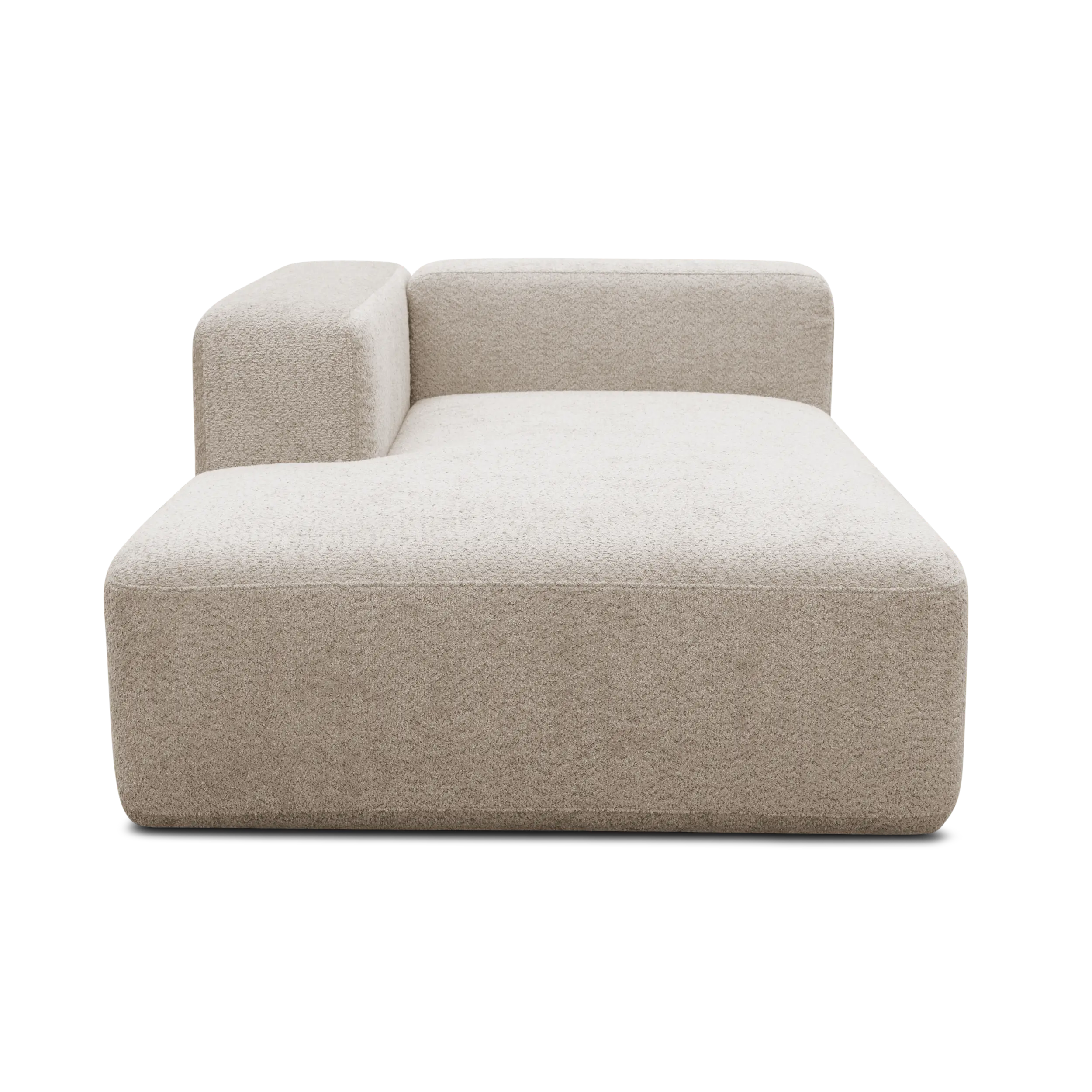 Longchair-Modul links, Beige